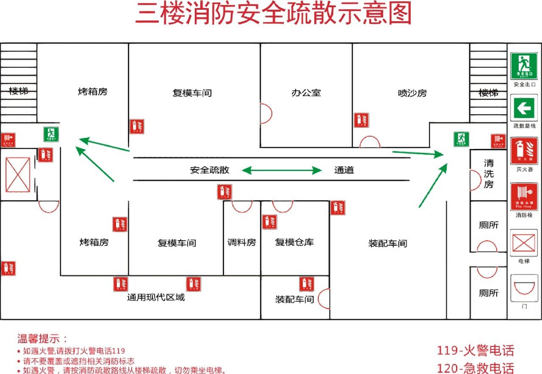 疏散逃生示意图怎么画图片