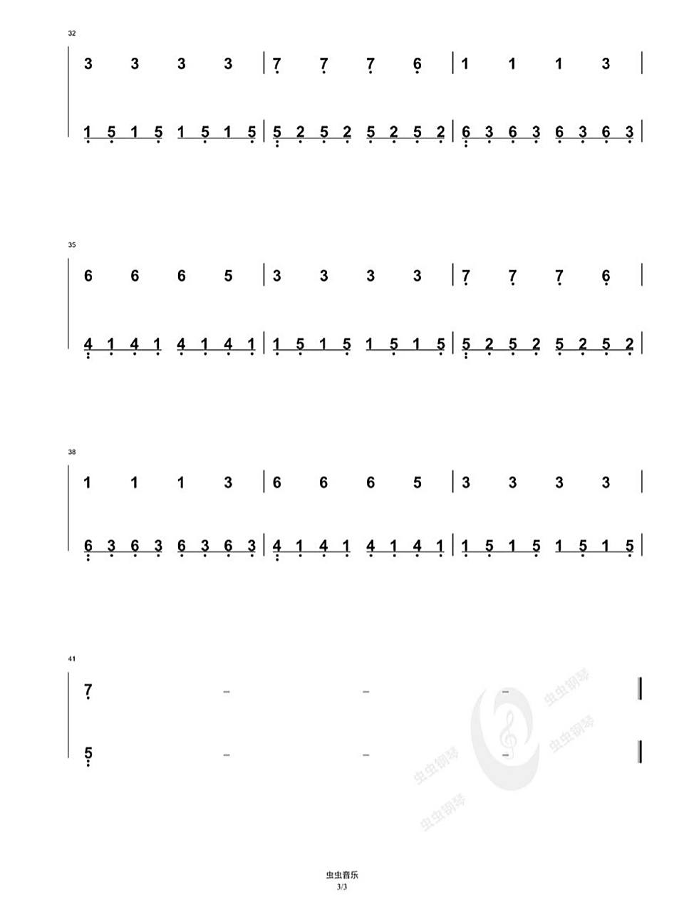 《faded》c调初学简单版钢琴简谱93