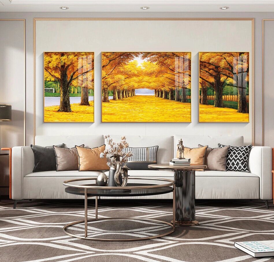 黄金大道新中式挂画黄金满地壁画