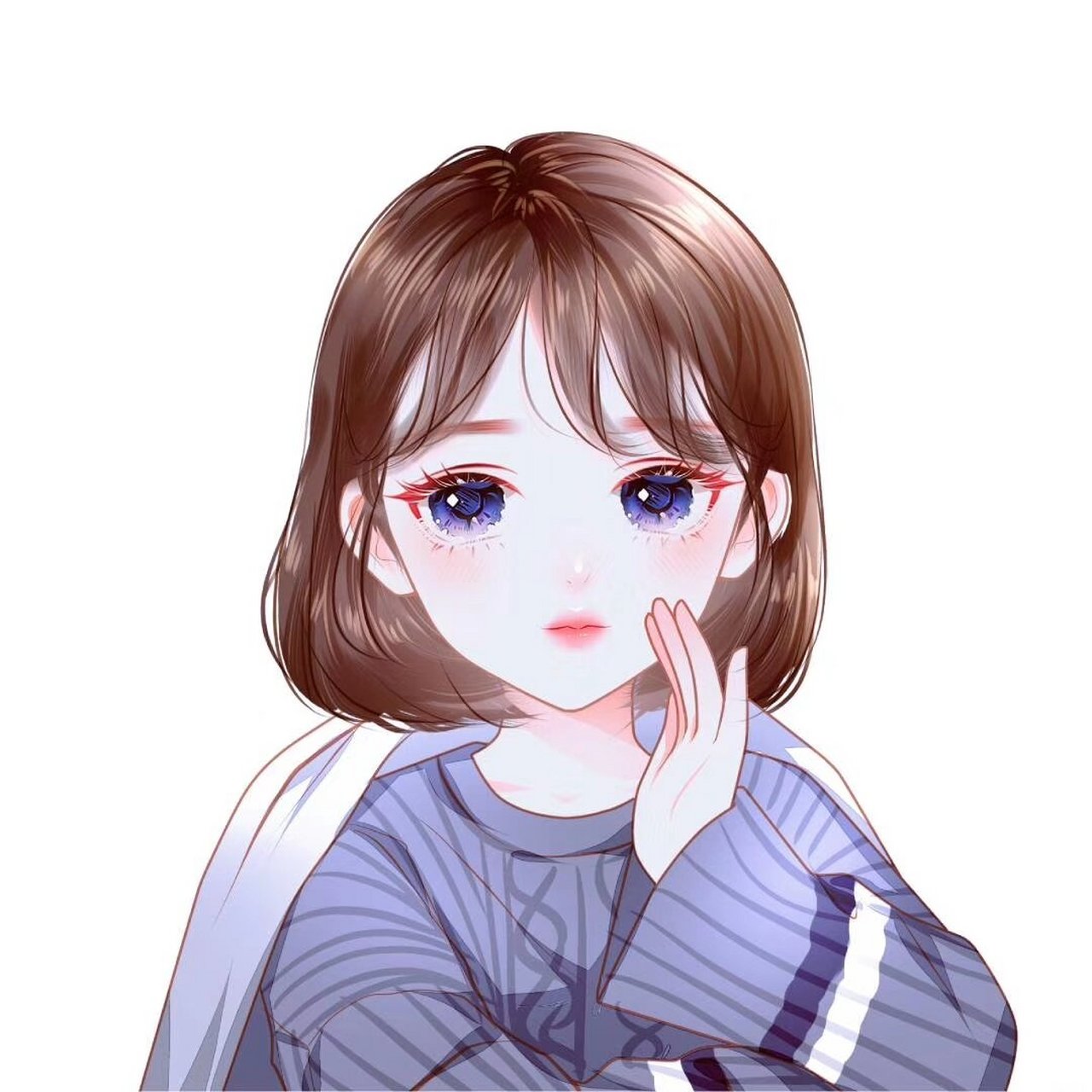 可爱的漫画手绘卡通女生头像 可爱的漫画手绘卡通女生头像