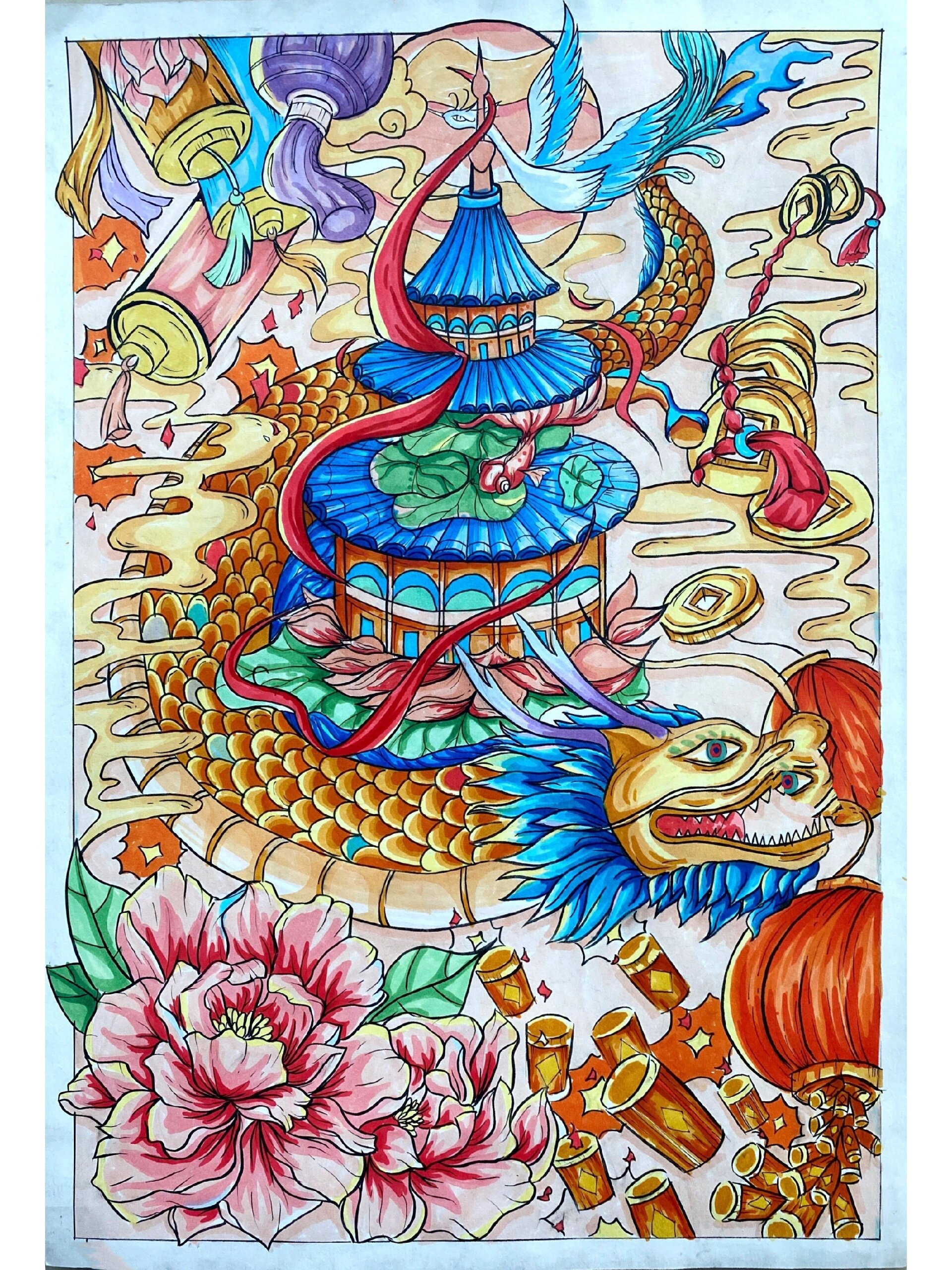 艺术设计考研|彩色装饰画|传统文化