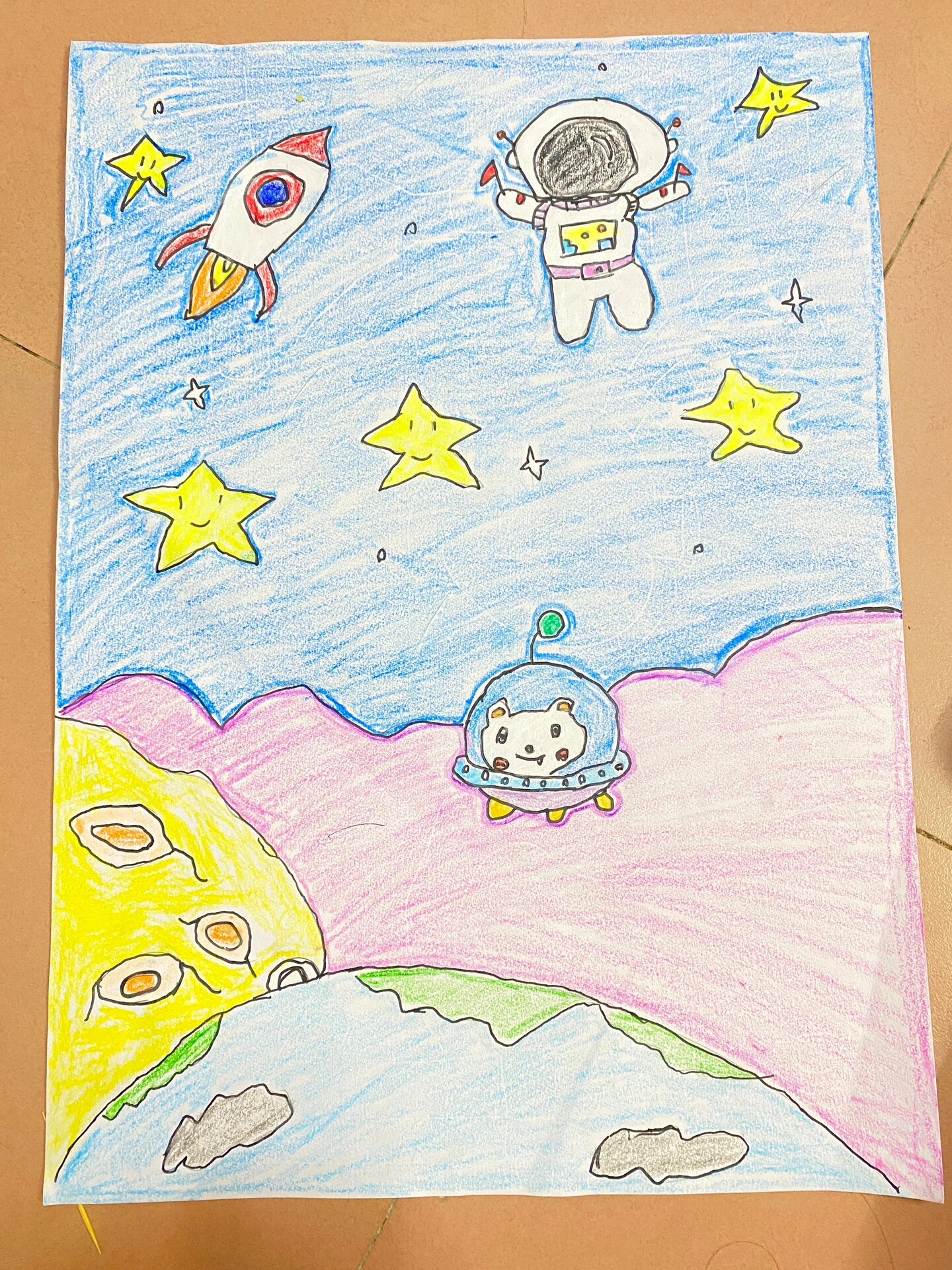 连南顺德希望小学 唐祥画 《科学幻想》