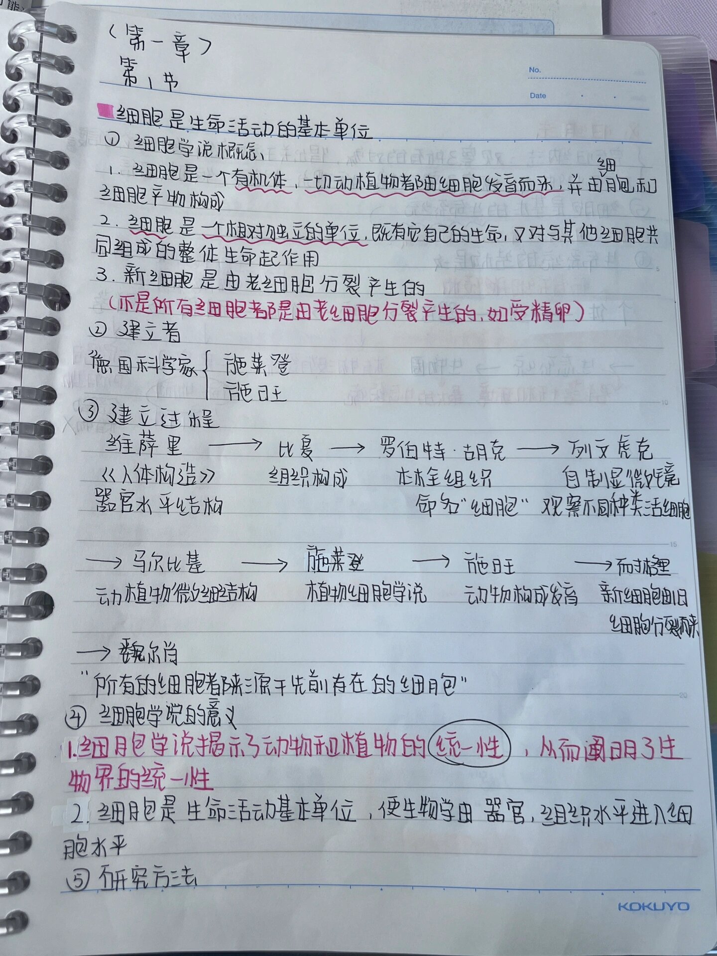 高中必修一生物笔记整理
