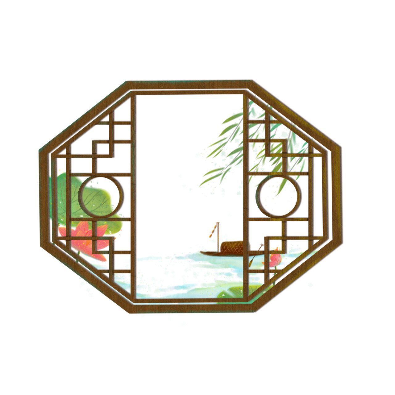 no.38 中国风古典窗户边框素材 | 免抠元素