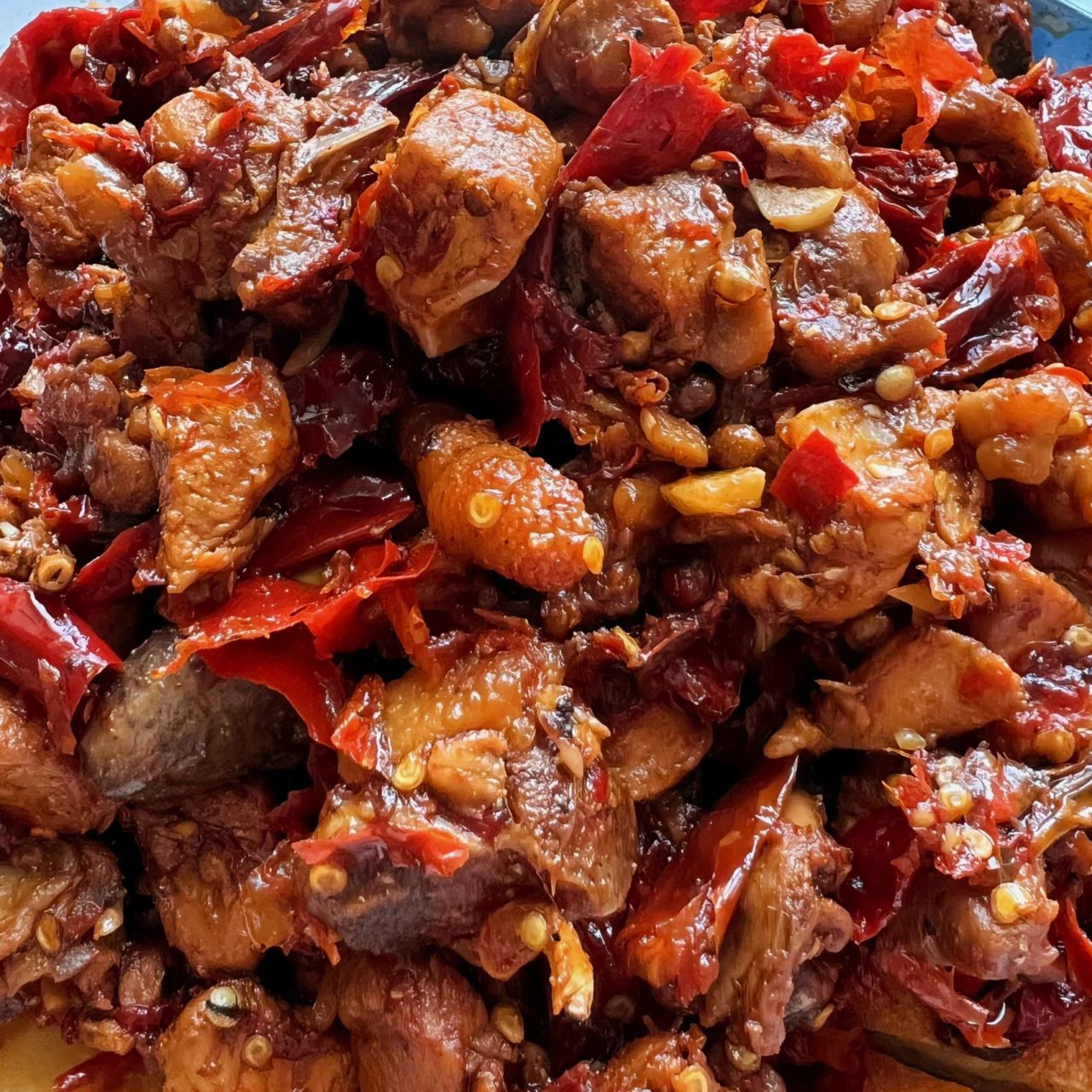 新疆干煸辣子鸡94 话不多说 直接上才艺 食材94 鸡肉,辣皮子(新疆