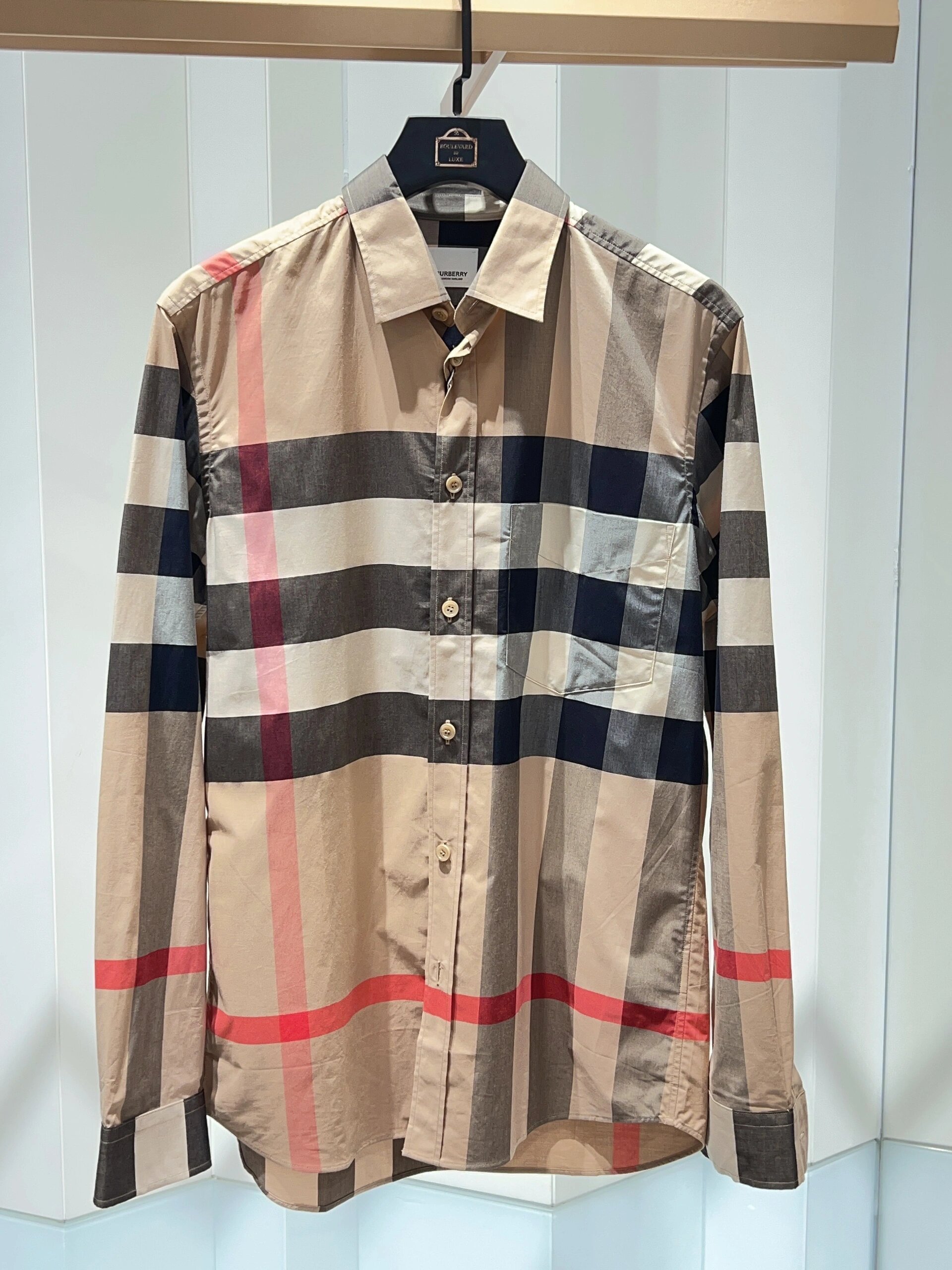burberry 巴宝莉男士经典大格子衬衫