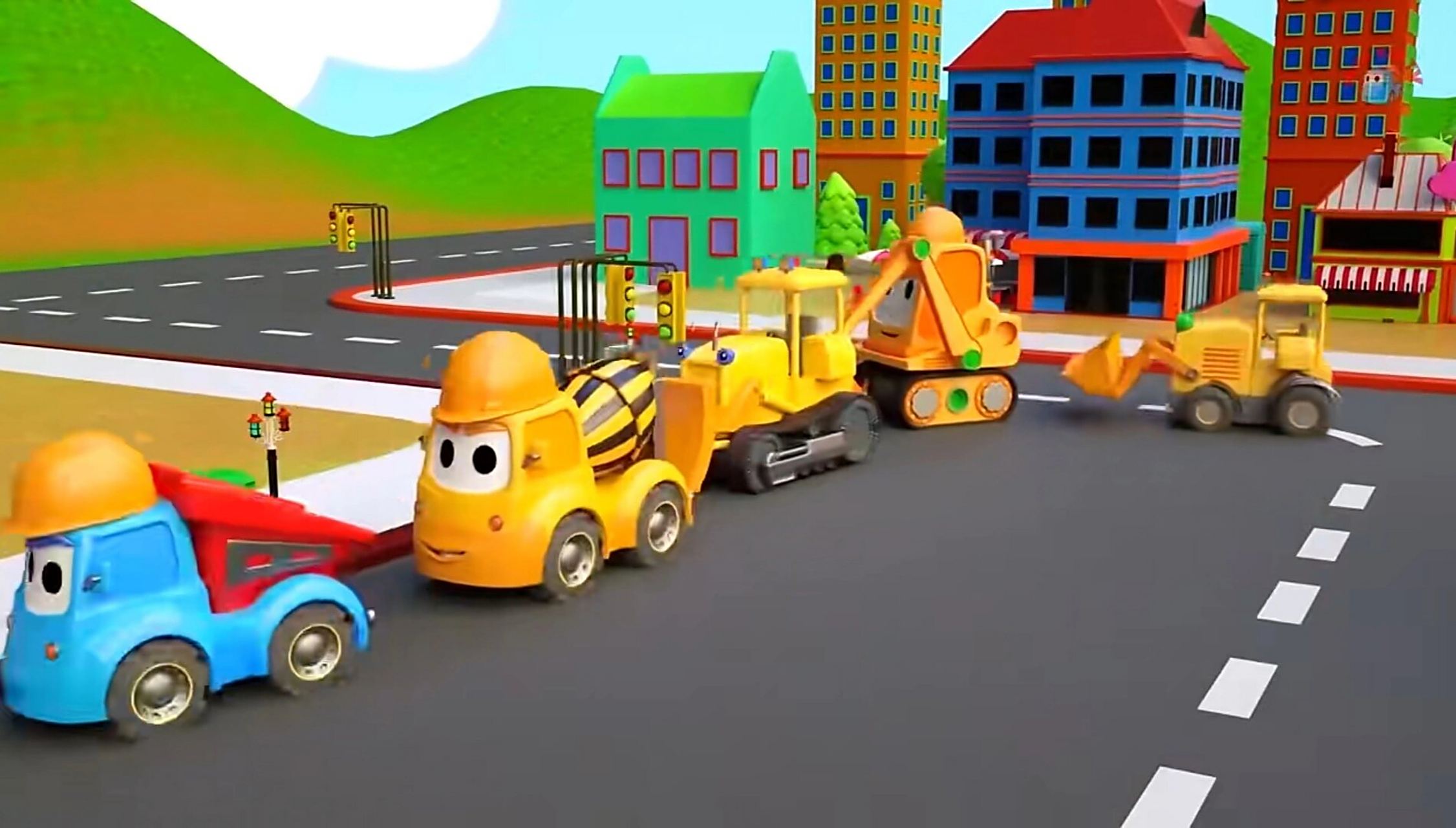 儿童动画片|汽车世界之工程车好伙伴 宝宝们喜欢的工程车好伙伴们