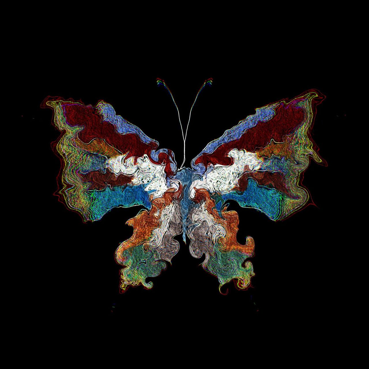 蝴蝶/"色彩斑斓" 黑色的底 燃烧的心 	 冷漠又热情 	 在我眼里 你就是