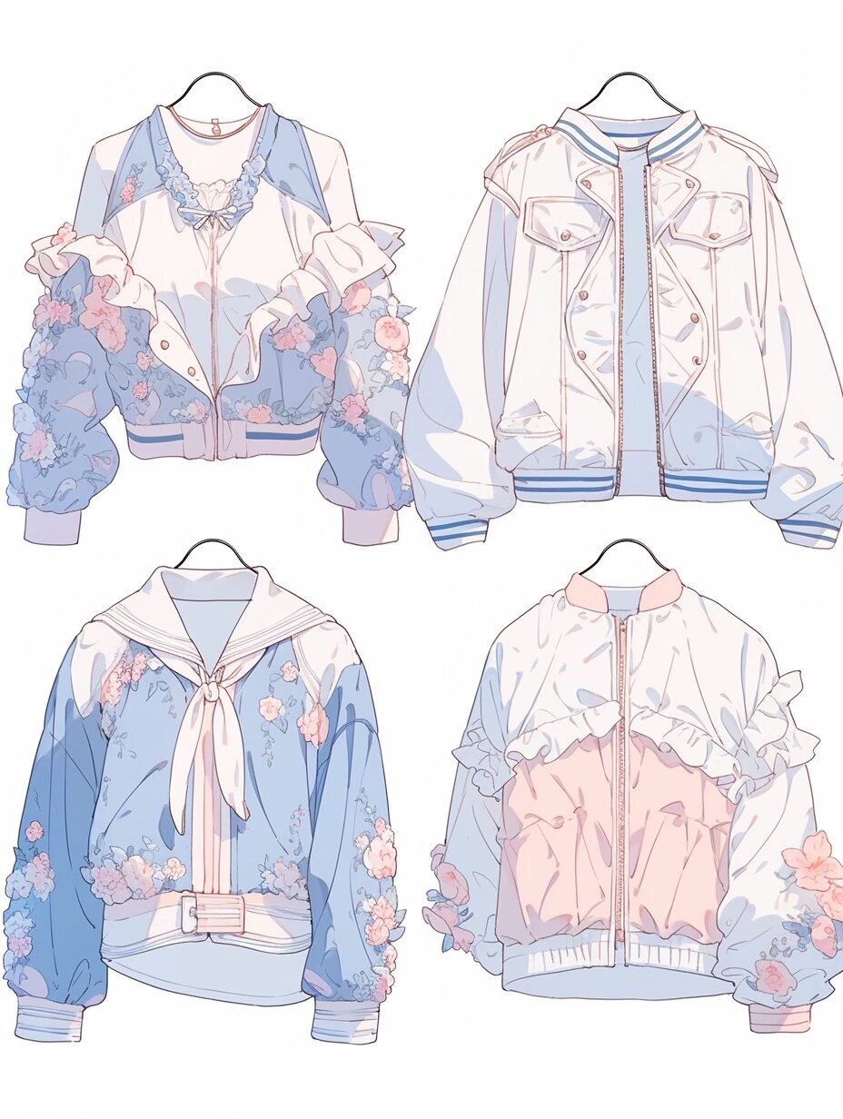 外套|oc穿搭夹克上衣卫衣手帐素材2弹