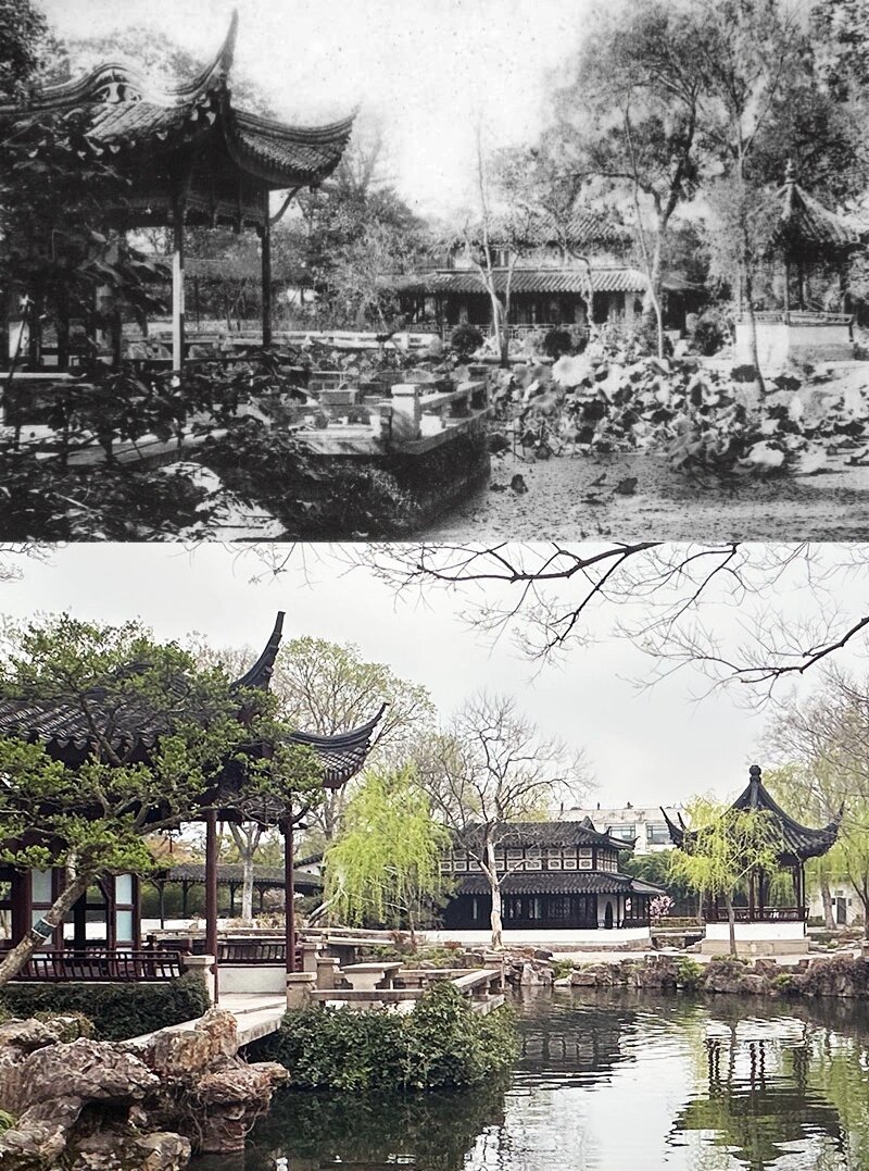 今昔对比丨上世纪50年代以前的拙政园