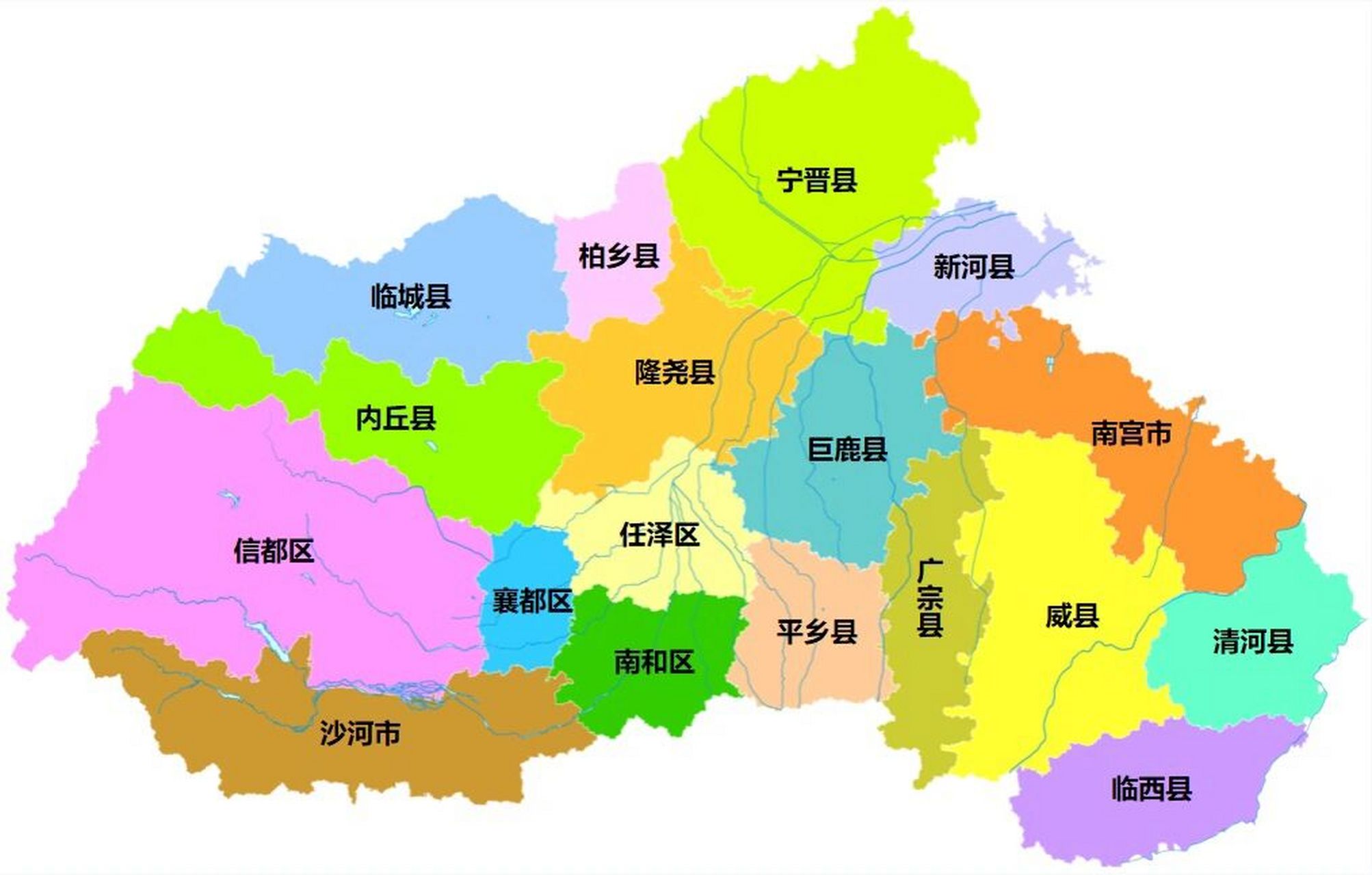 邢台市区划分地图图片