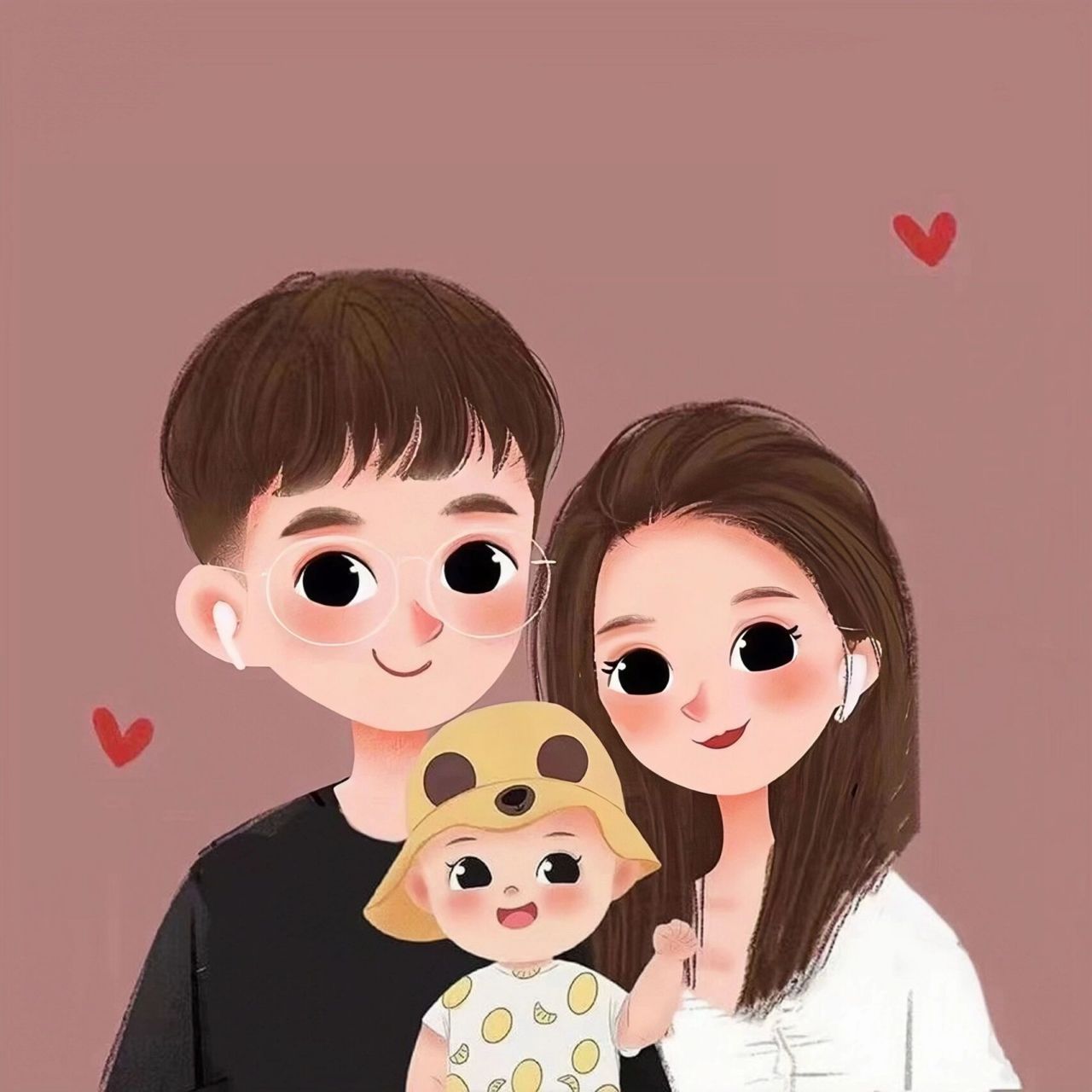 更新了～一家三口亲子头像(男宝) 只要你们喜欢,不定期分享