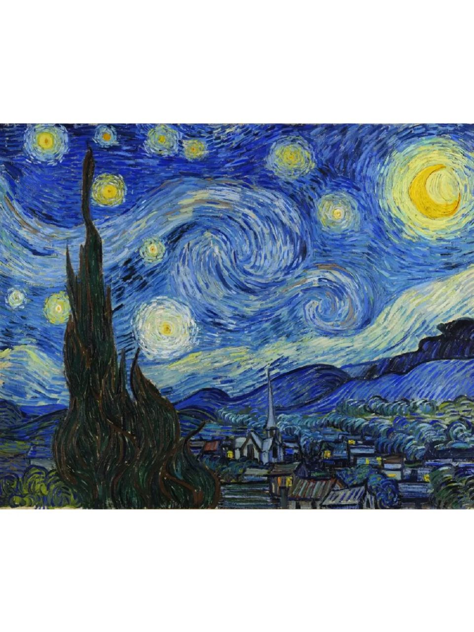 名称:星月夜 作品别名:星空,繁星满天的夜晚,星夜 英文名称:the