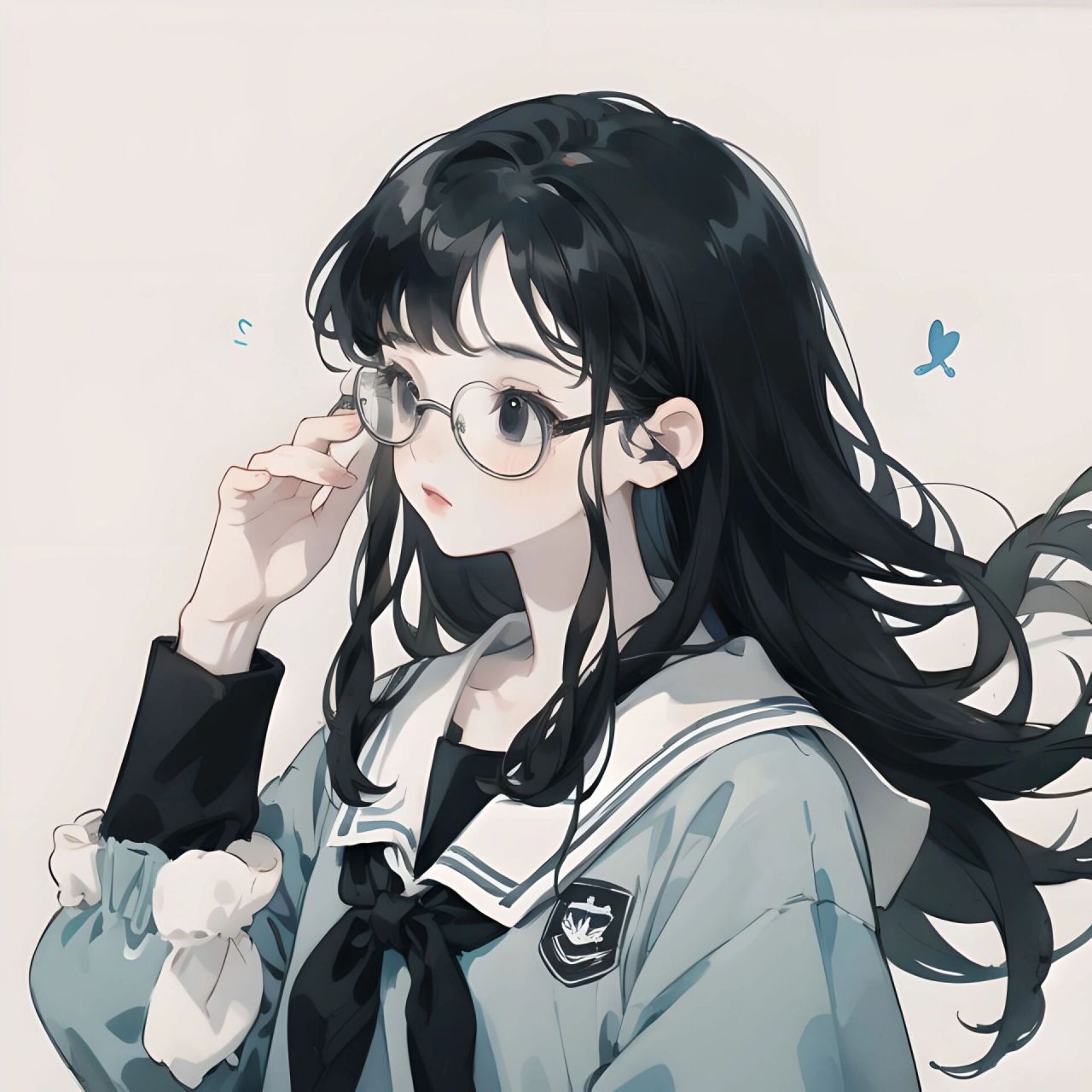 眼镜61女生头像～ 美女贴贴～学生气息扑面而来,眼镜控这谁顶得住呀