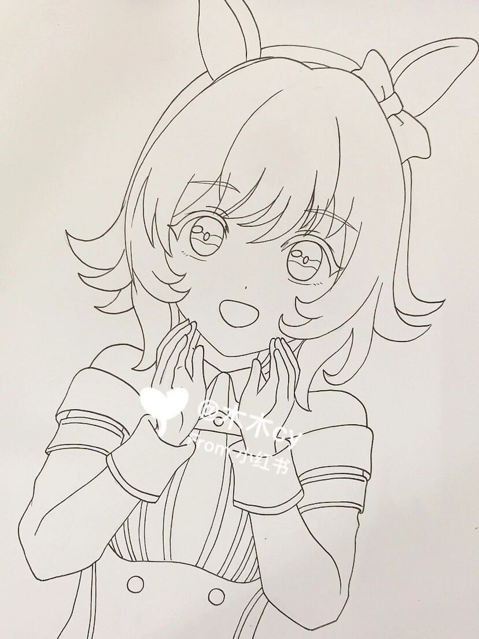 动漫人物(附线稿) #动漫热番推荐# #画画# #寻找小红书绘画大神