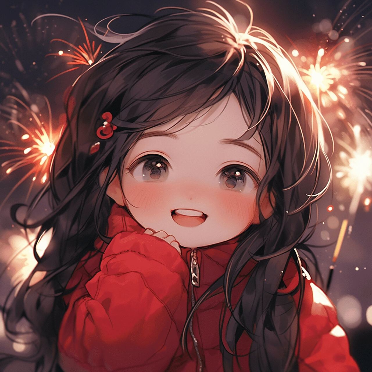 新年头像 女孩 2024新款微信头像 #ai绘画# #微信头像# #midjourney