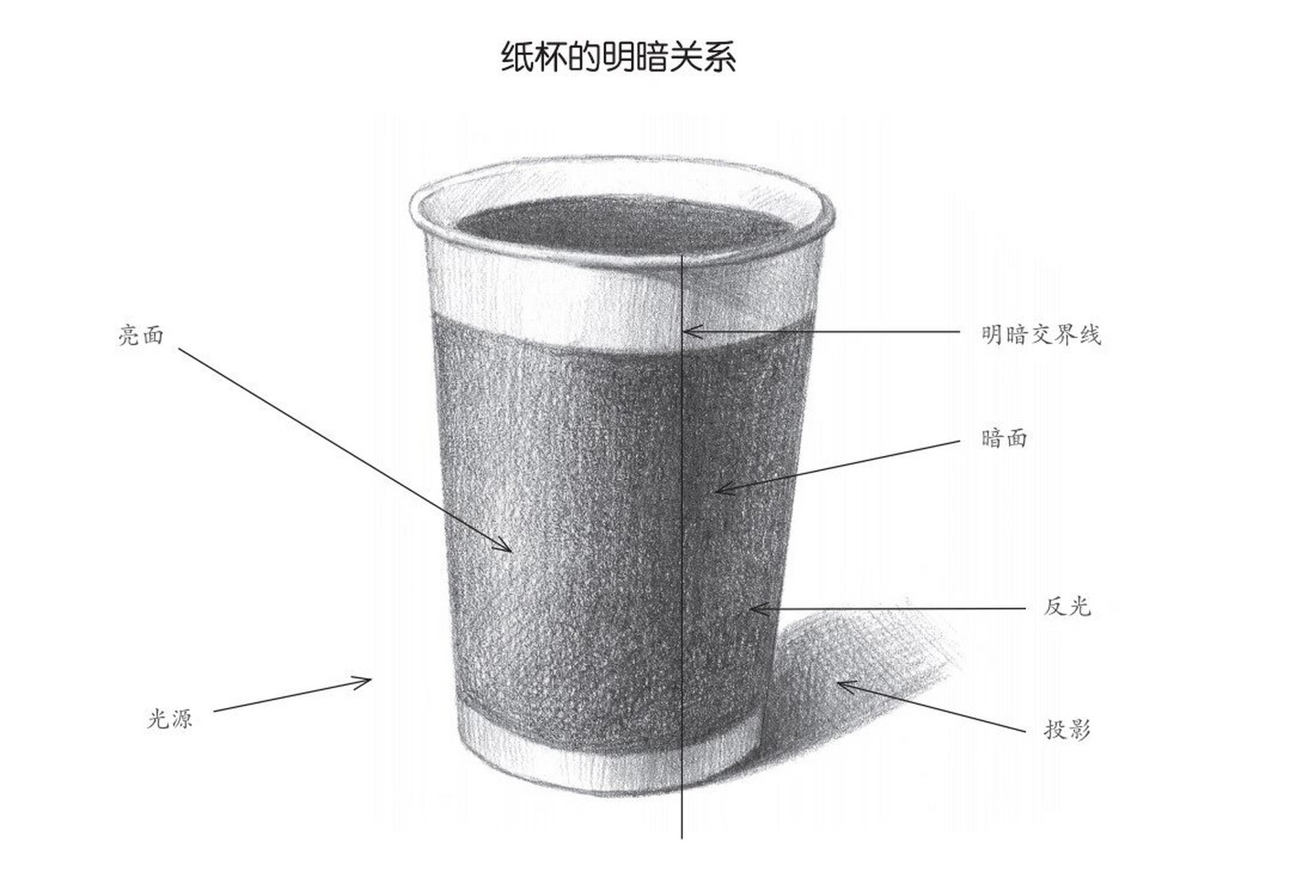 杯子素描教程图片