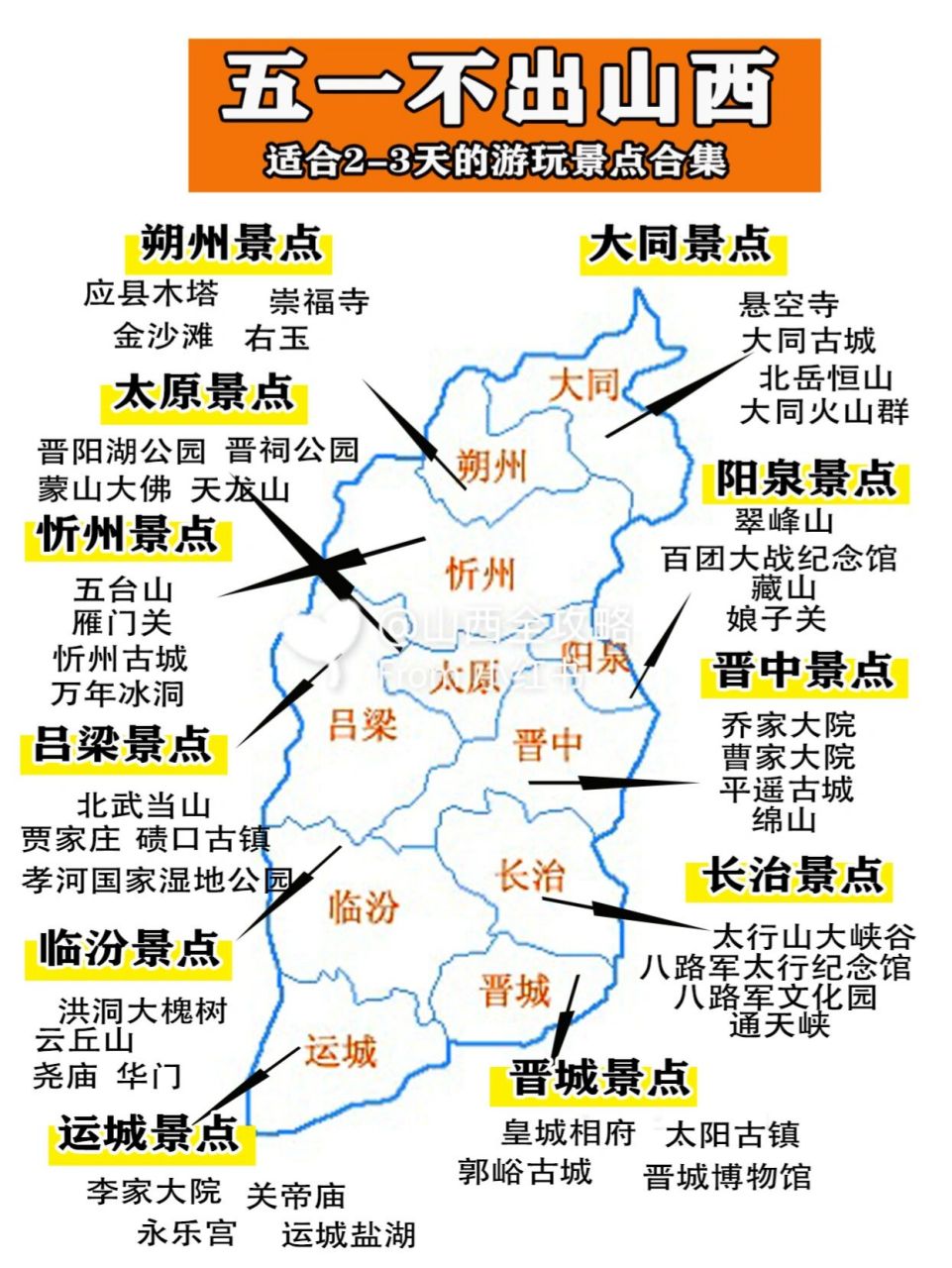 五一不出山西9215适合2-3天的游玩景点合集 01五一不出!