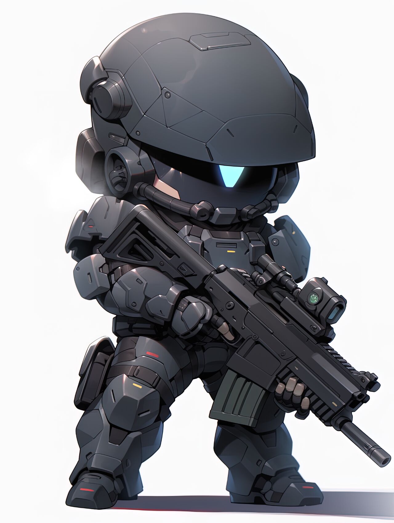 aigc盲盒 | 超炫酷的q版特种兵部队上线啦~ 要是能做成一套,摆在桌面