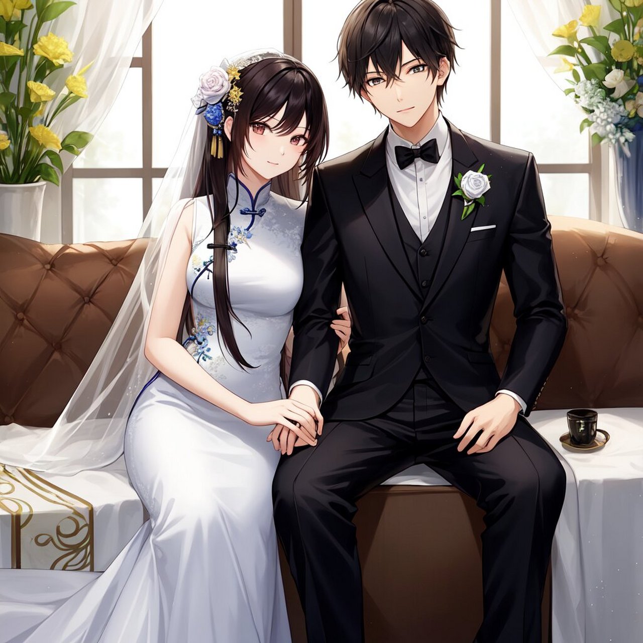 新婚新人情侣动漫人物