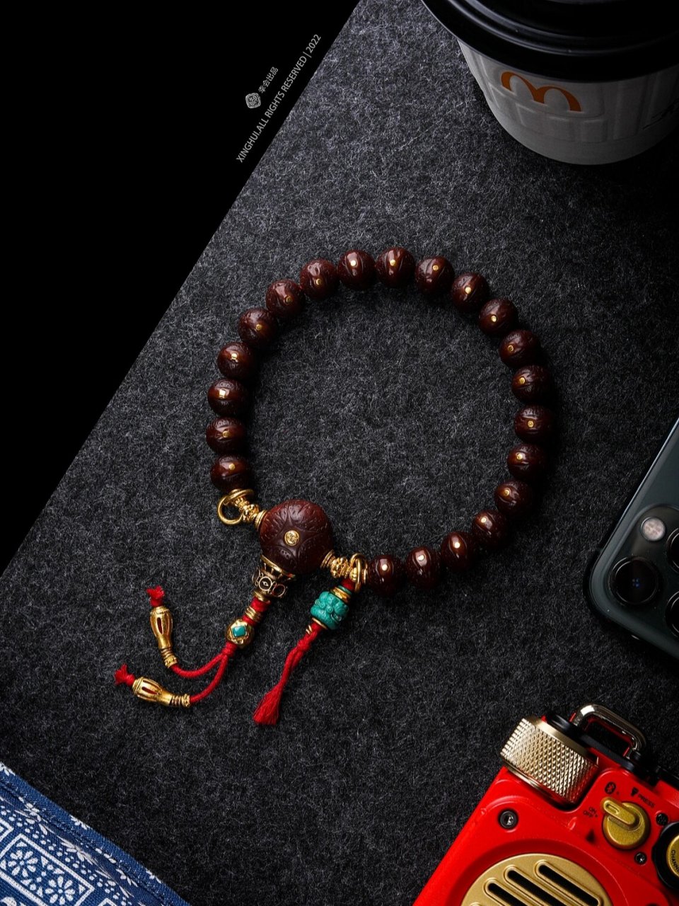 文玩男女生高颜值凤眼菩提手持99气质拿捏7515 凤眼菩提手串