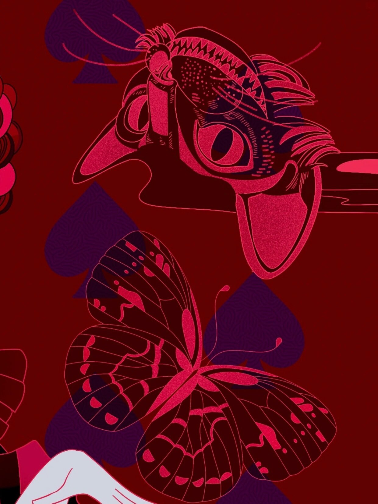 插画|爱丽丝梦游仙境海报 红桃皇后篇