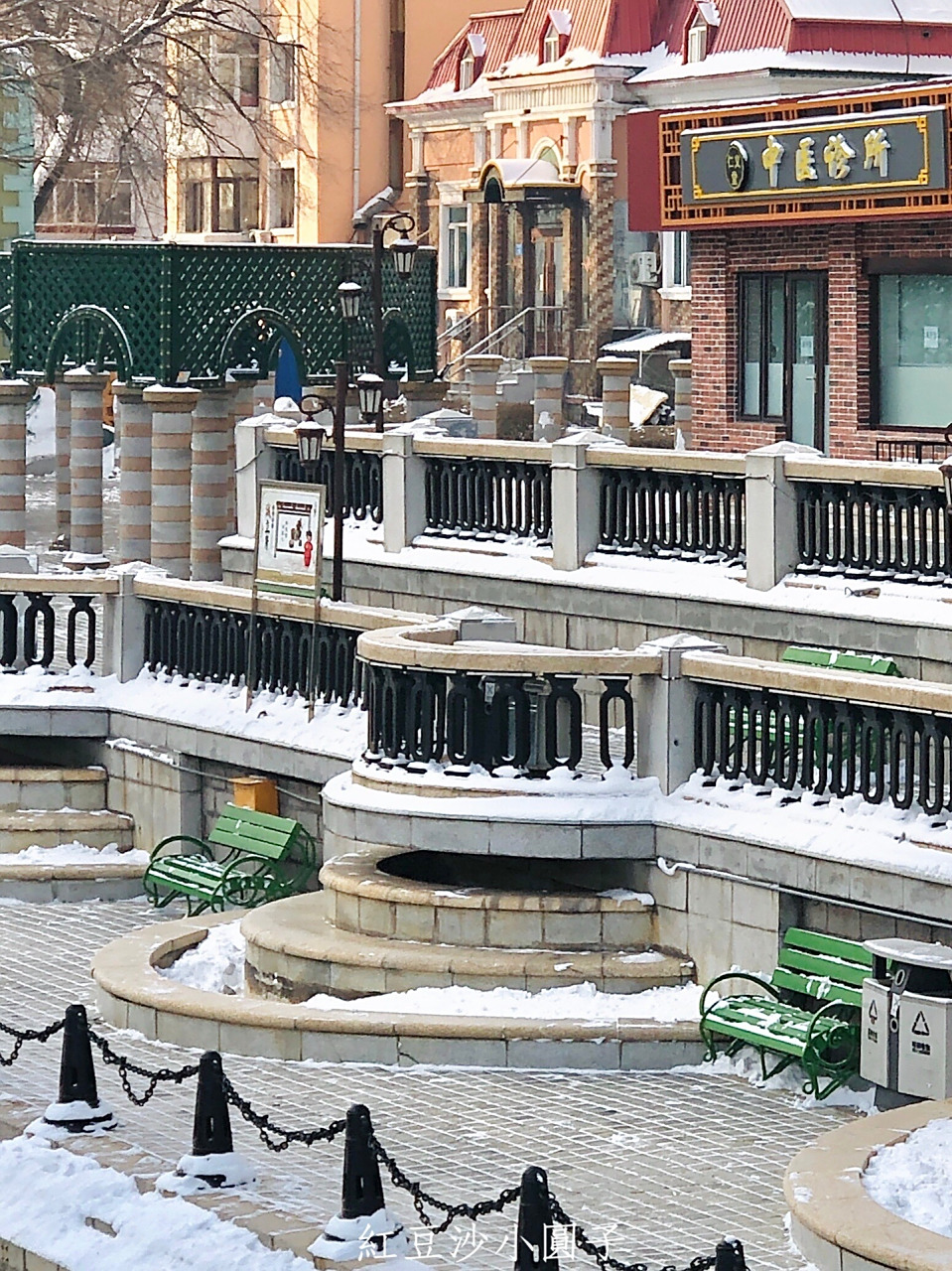 哈尔滨 果戈里大街俄罗斯河园 馬家溝河結冰了.