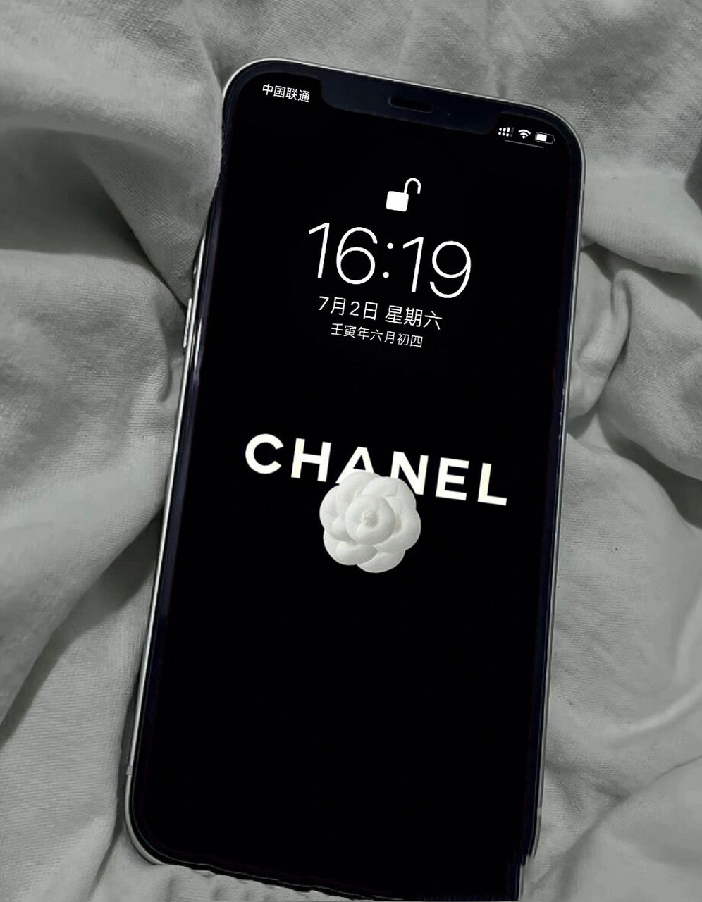 香奈儿简约大牌壁纸  山茶花 11.10喜欢这种简约风格的壁纸 :图源网络