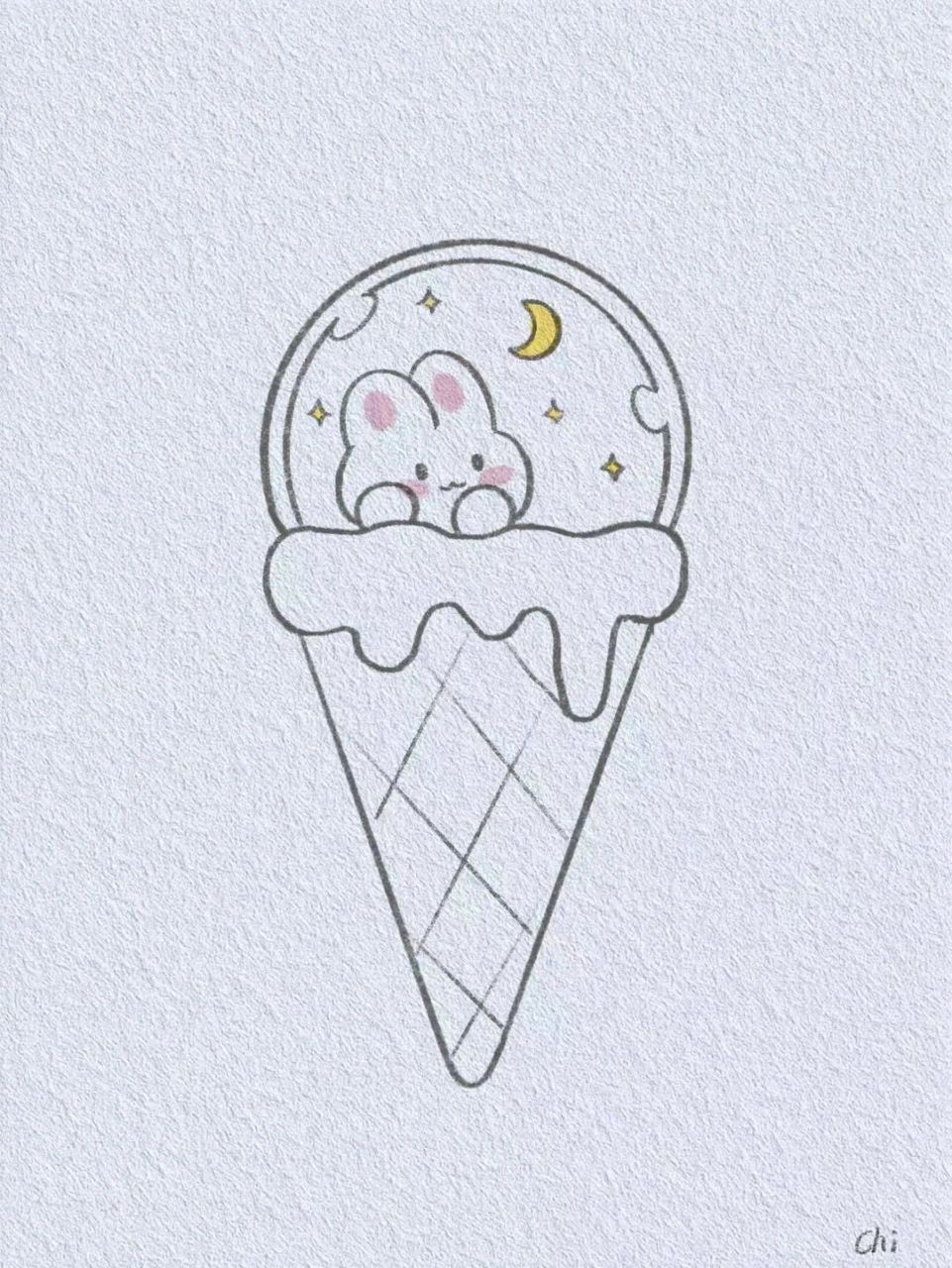 冰淇淋甜筒图片简笔画图片