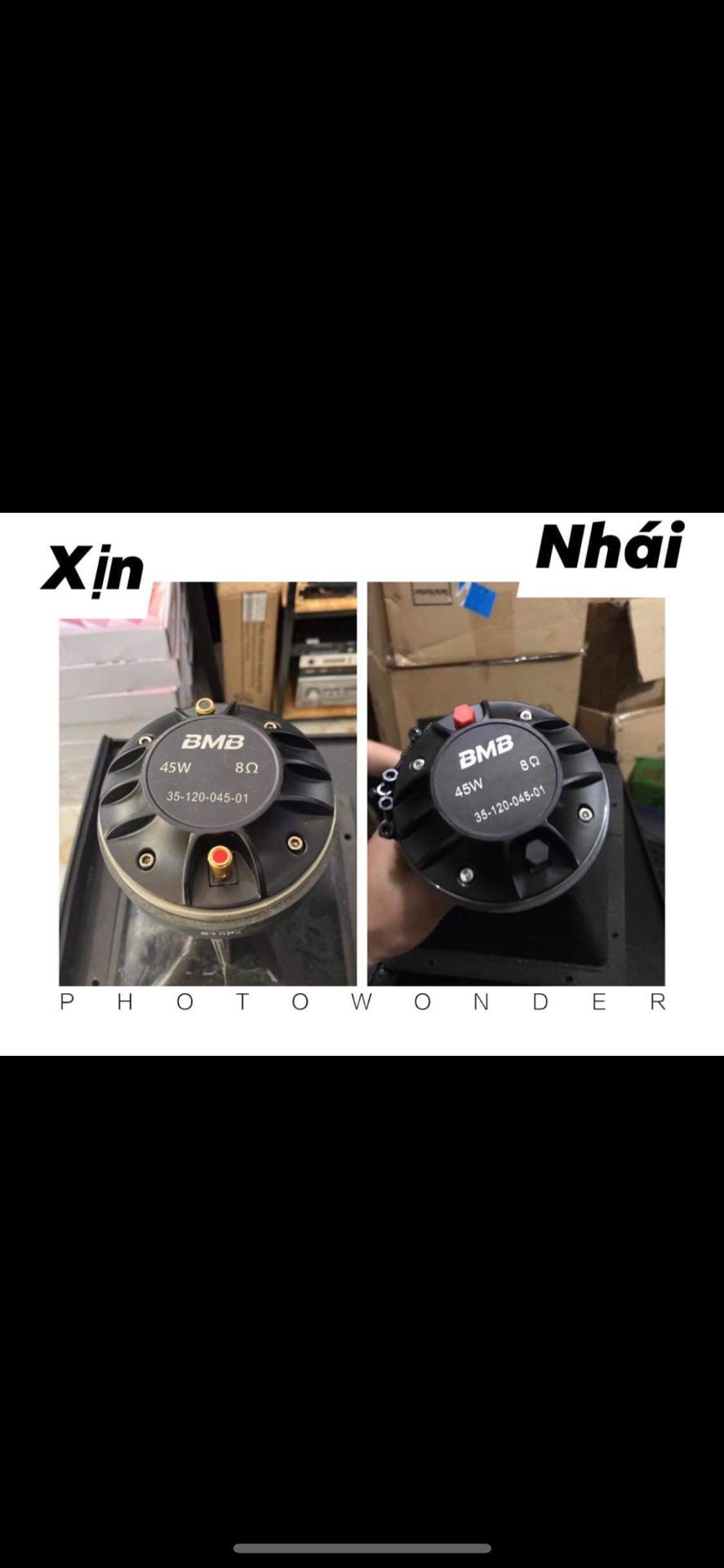 给大家分享一下bmb专业音箱的真假鉴别图,大家能看出来哪边是真那边是