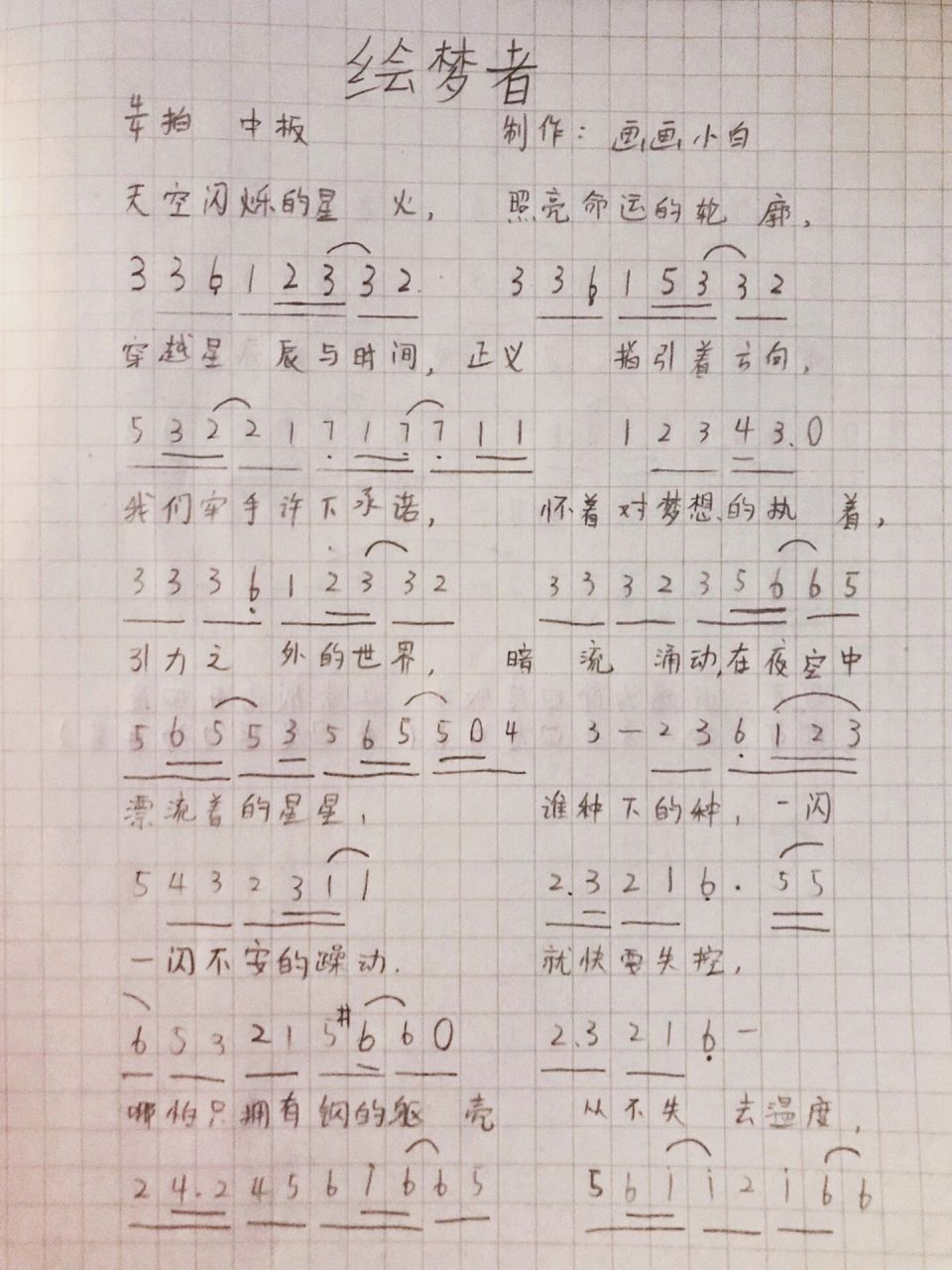 《绘梦者》谱子    原本弹完钢琴就要发的,结果忘的连爹妈都找不着