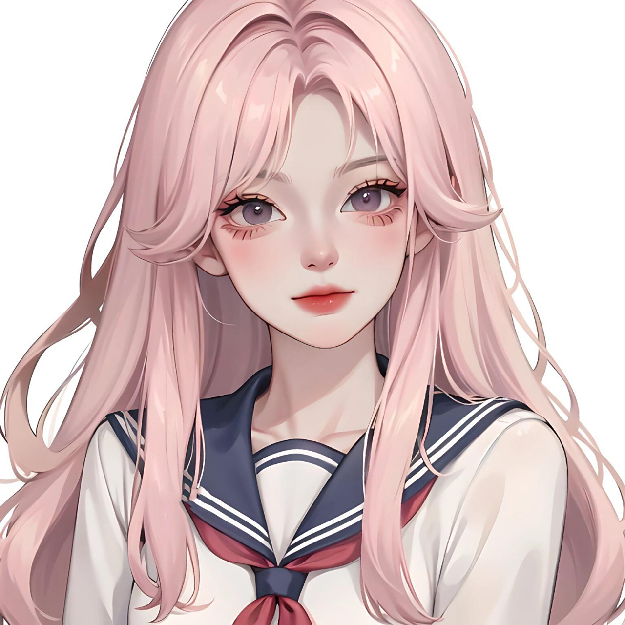 头像|小粉校服 粉毛毛 制服也看不腻