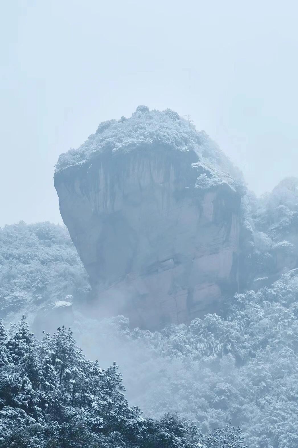 武夷山下雪了图片