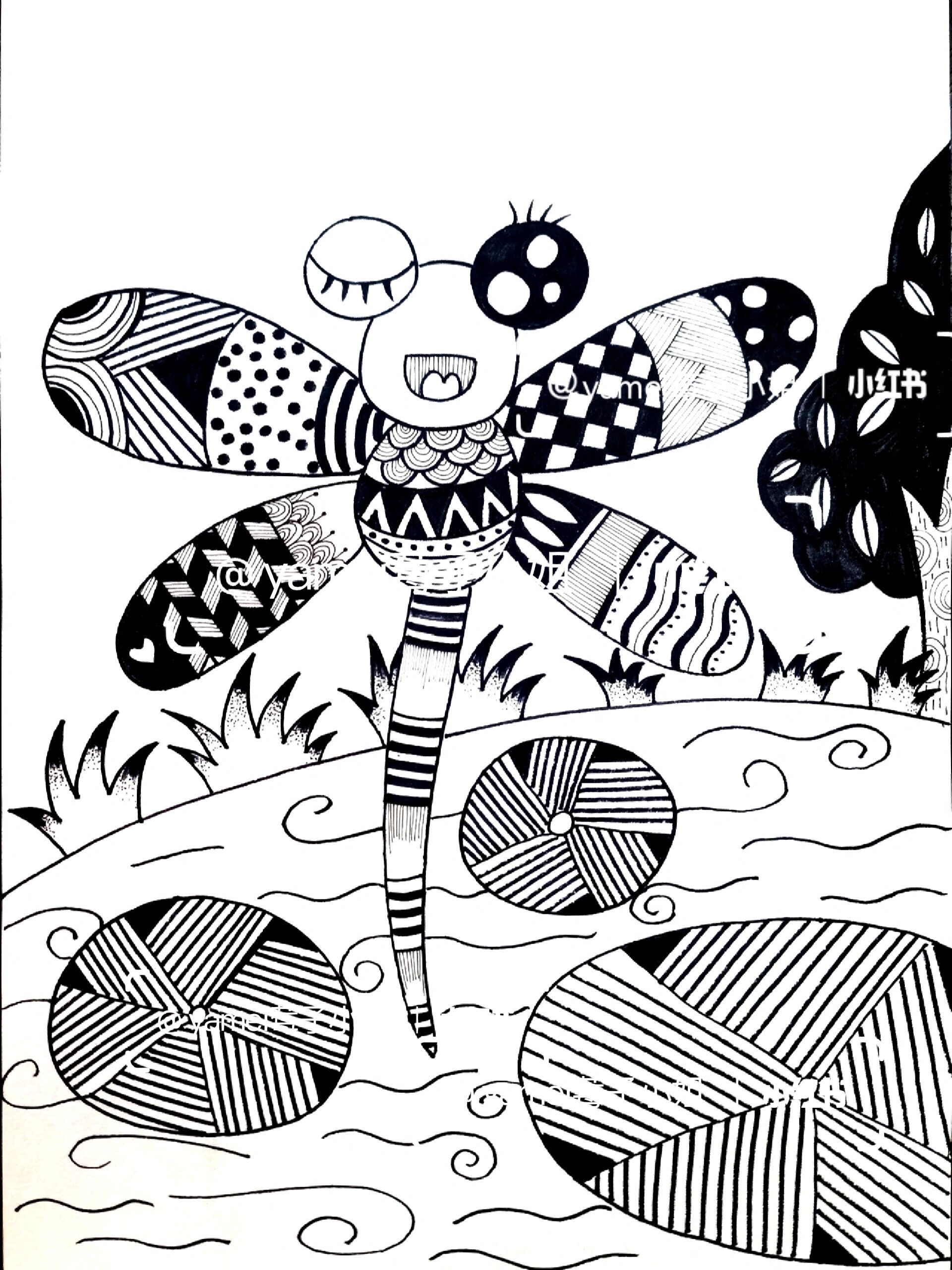 简单动物线描画