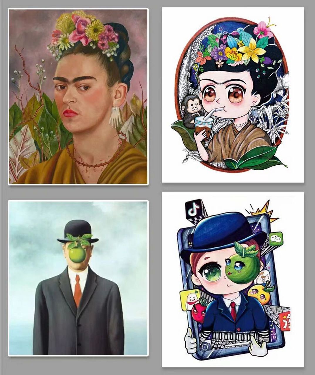 少儿动漫课程《名画模仿秀》适合小学段孩子 平时的动漫画腻了,来穿插