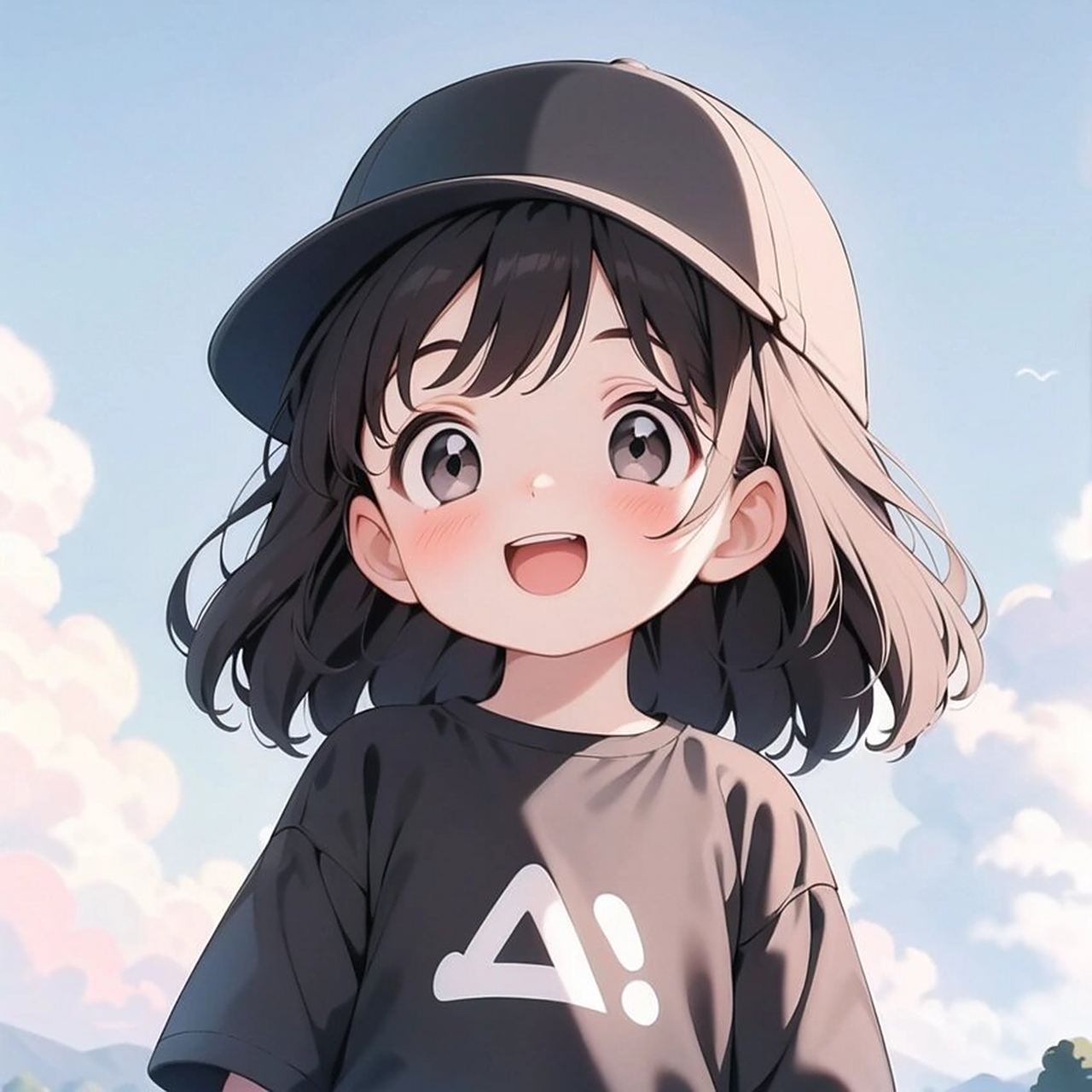 动漫女生头像|敲可爱的鸭舌帽女孩97