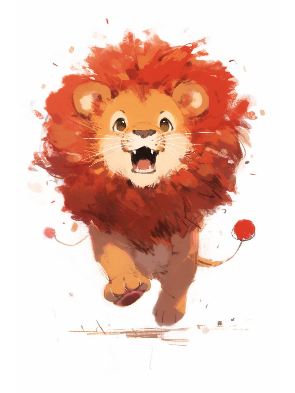 开心的红毛狮子