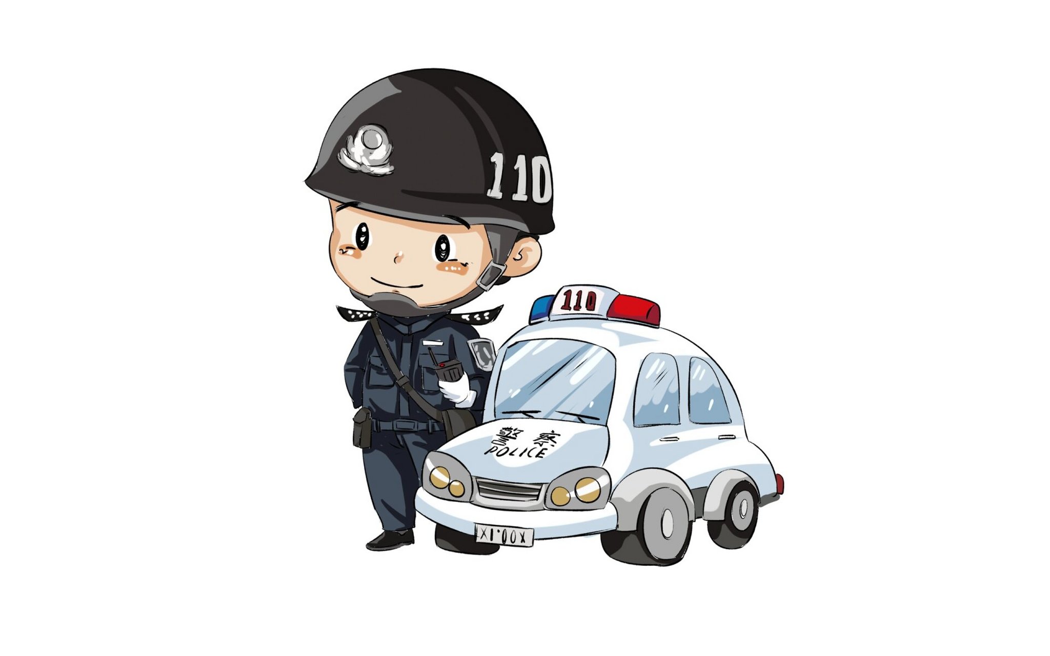 卡通手绘交警94png免抠 92今日分享 	 7815卡通手绘警察素材