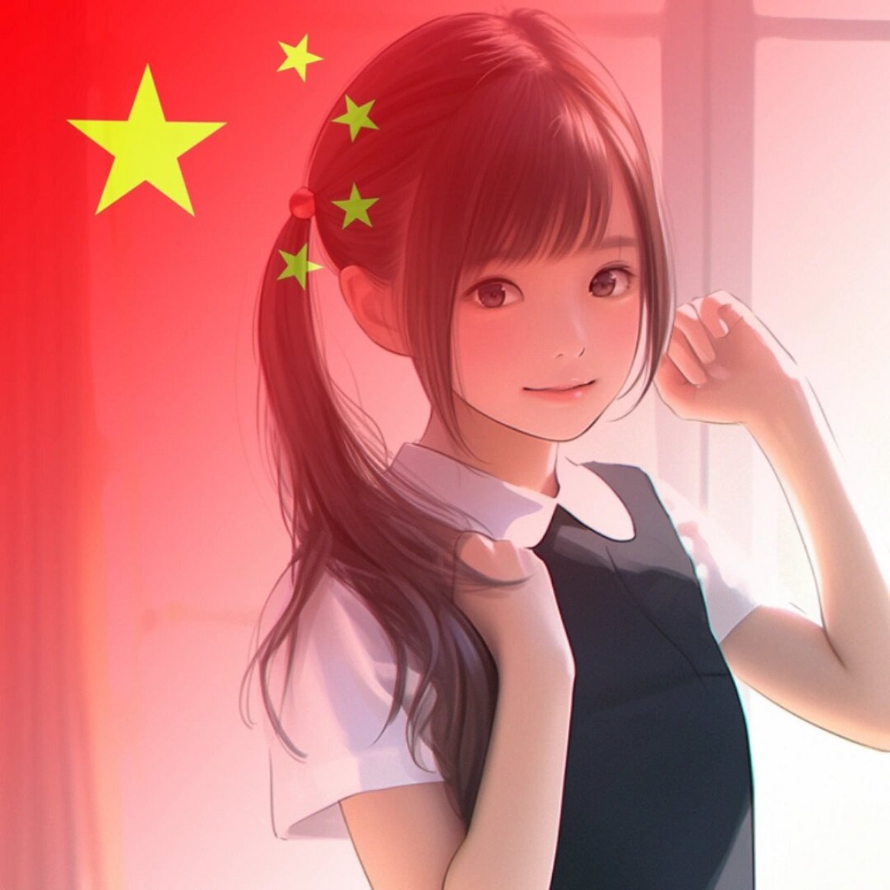 此生无悔入华夏 从女宝到青少年到成年少女们的国庆头像~ 中国红是