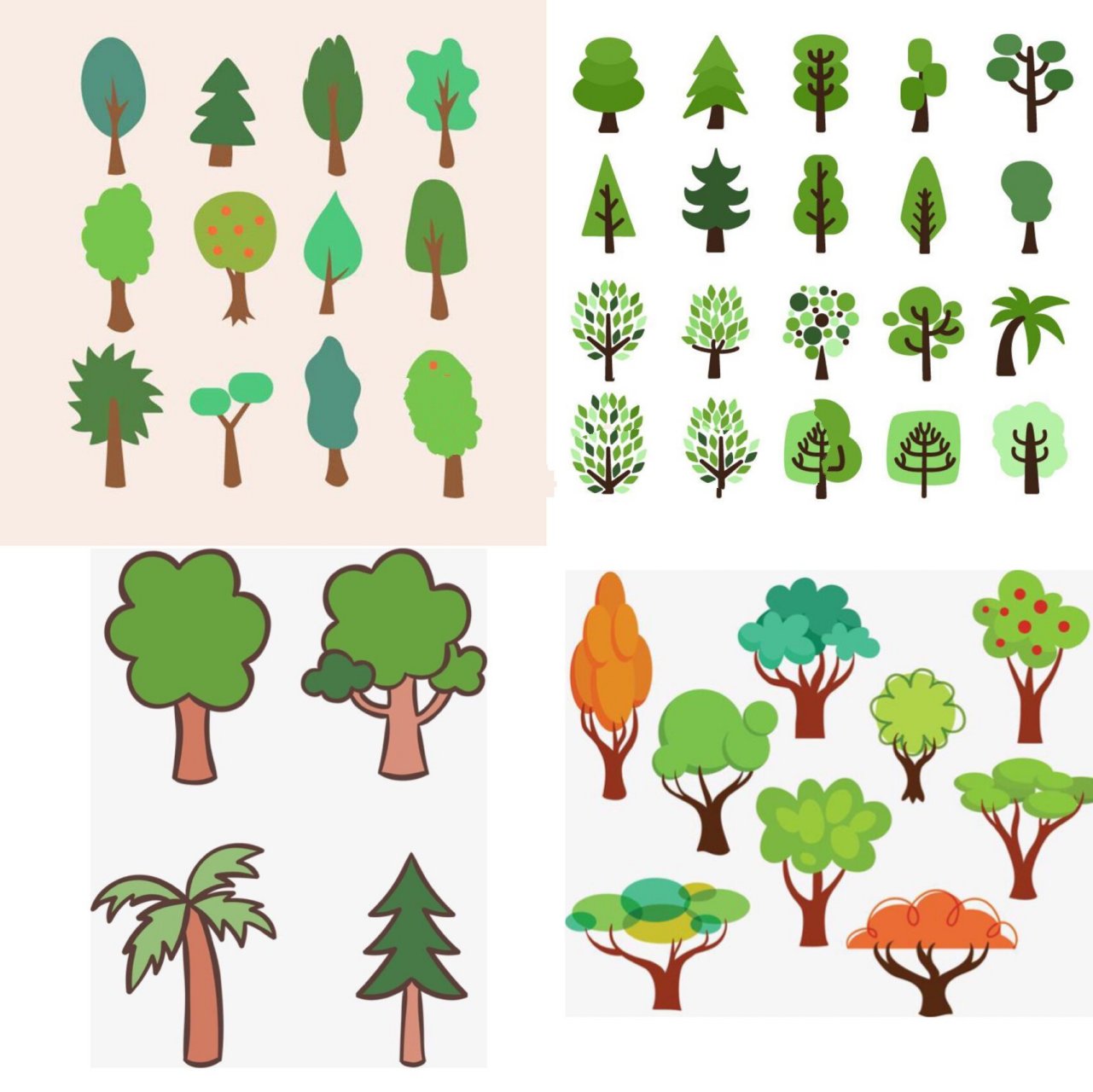 93幼儿园环创 93春季环创 93夏季环创 93绿树大树画法 93可