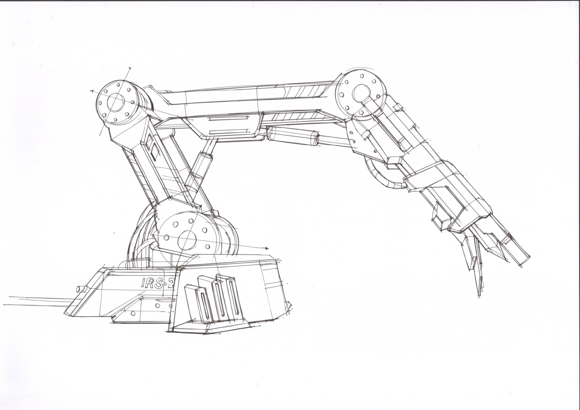 产品设计手绘——机械臂设计
