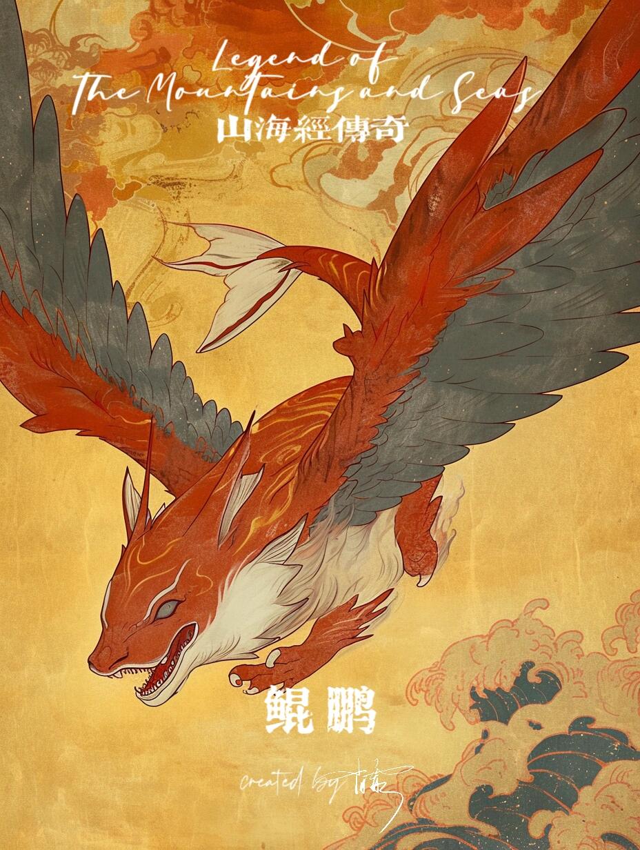 重绘山海经传奇|上古神兽"鲲鹏