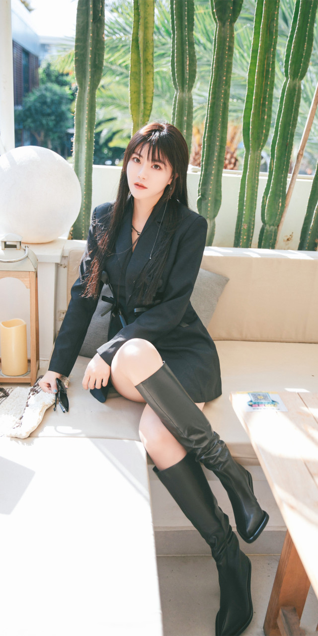 牟星,初春小清新私服写真壁纸