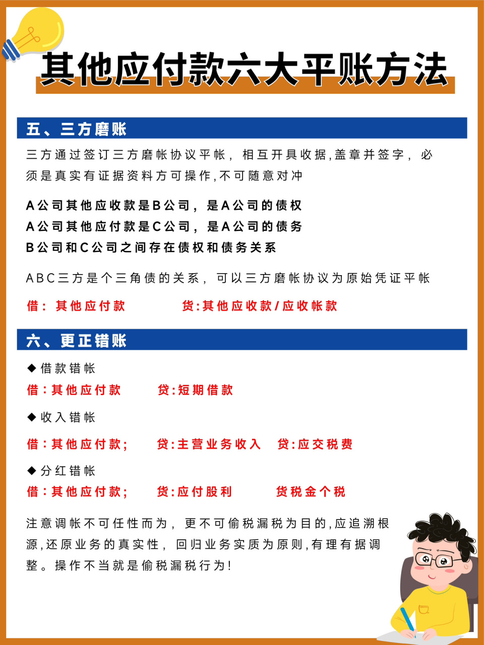 财务知识7815 其他应付款六大平账方法90 78151,及时归还