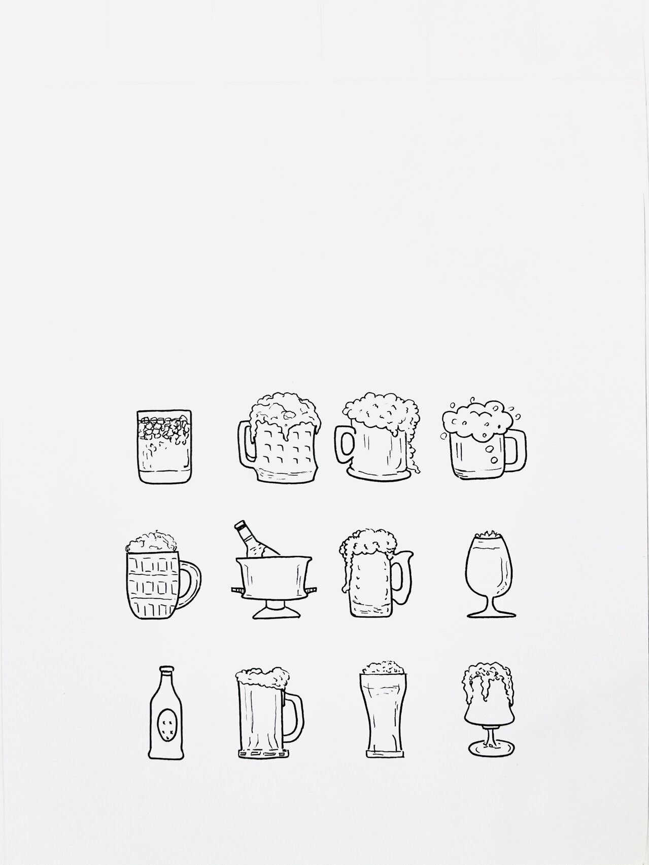 【简笔画】啤酒90