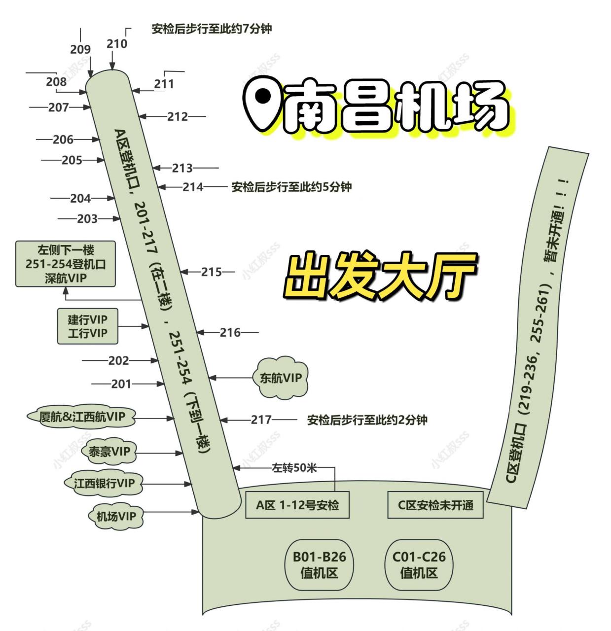 五脏俱全丨南昌昌北机场出发大厅导图  南昌昌北机场t2航站楼为国内