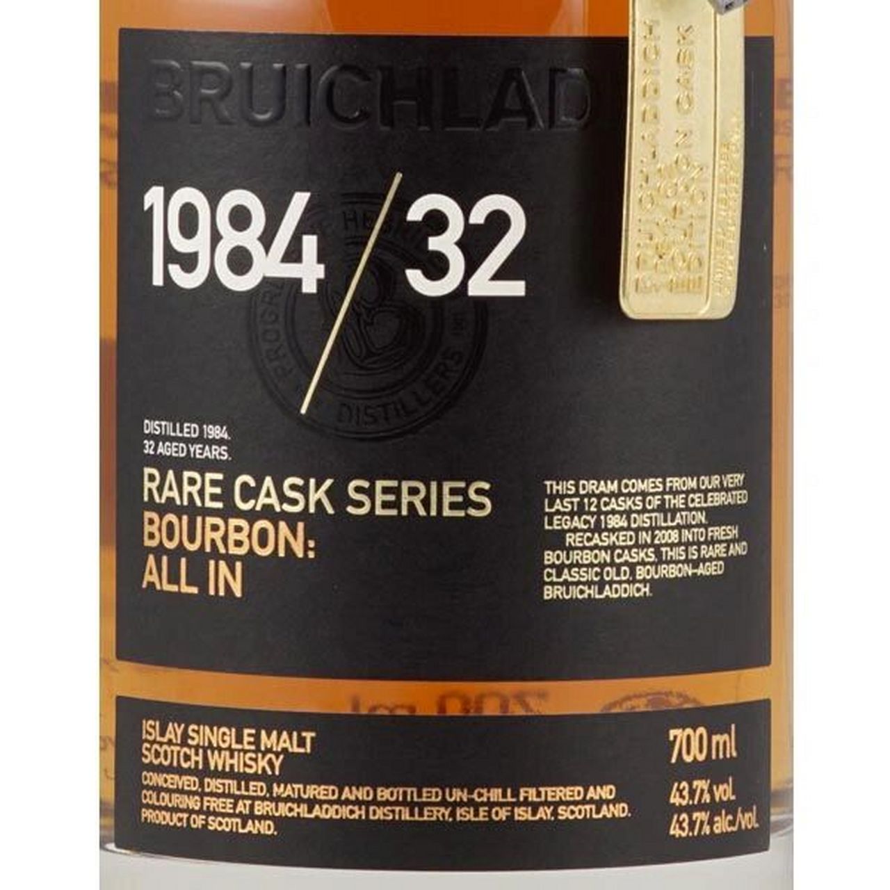 布赫拉迪1984/32年风云决胜单一麦芽威士忌 bruichladdich rare cask