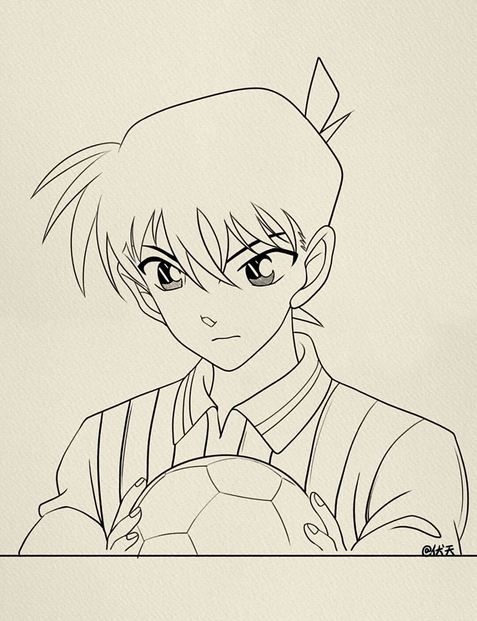 名侦探柯南# #工藤新一# #柯南# #名柯# #寻找小红书绘画大神# #换