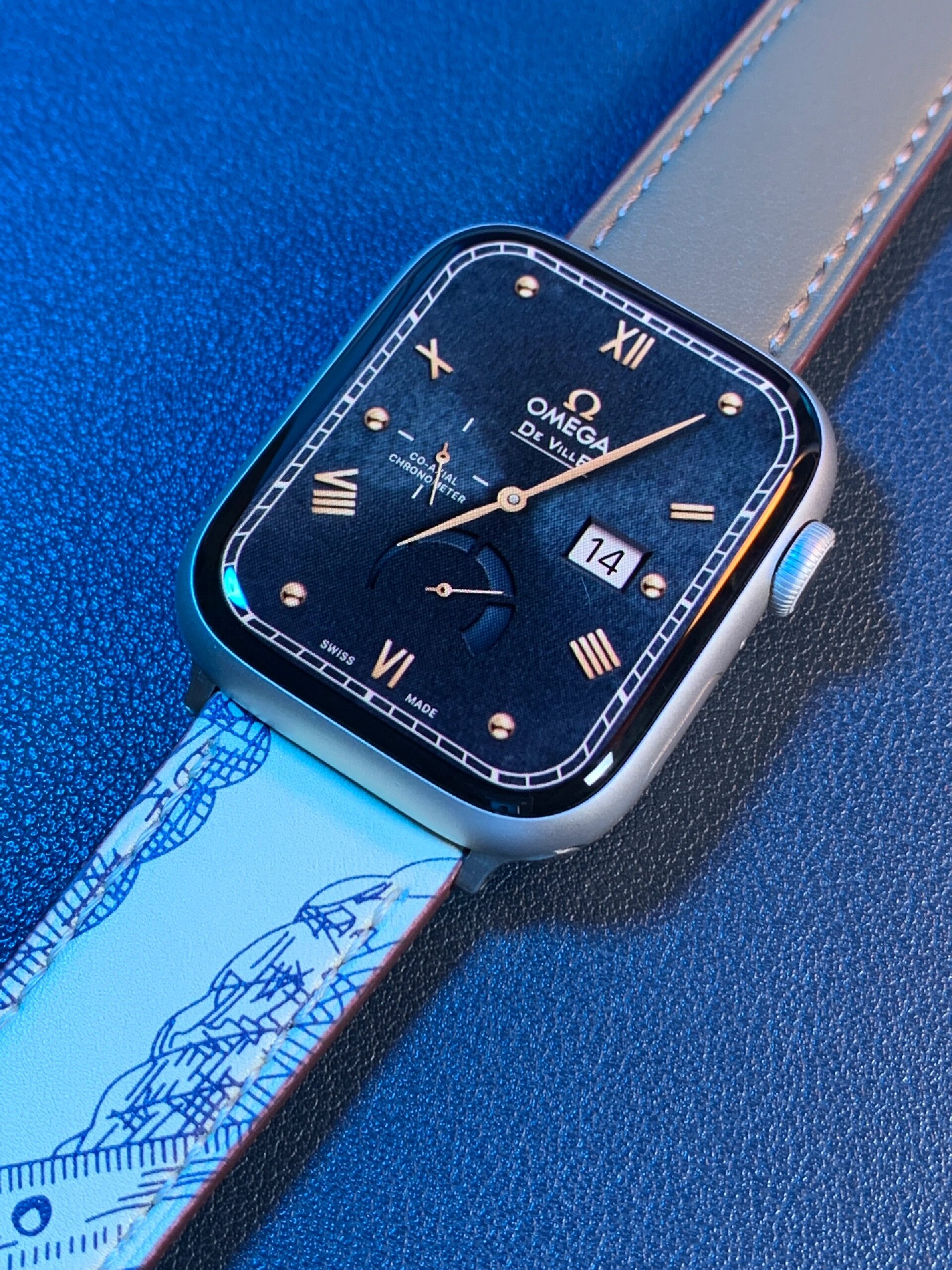 欧米茄蝶飞版的苹果iwatch表盘壁纸来啦