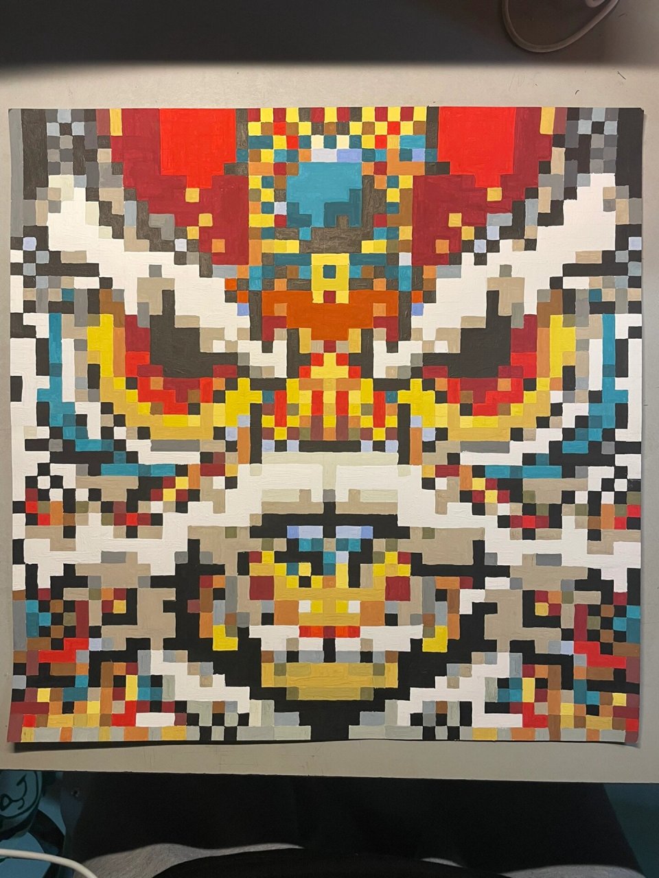 色彩构成结课作业-空间混合 东方醒狮